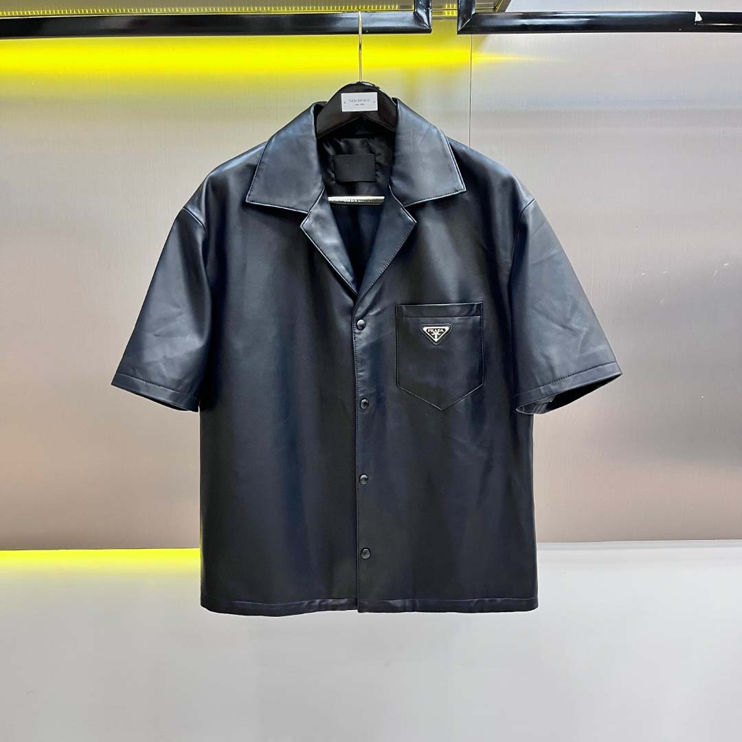 Prada Nappa Leather Shirt - DesignerGu