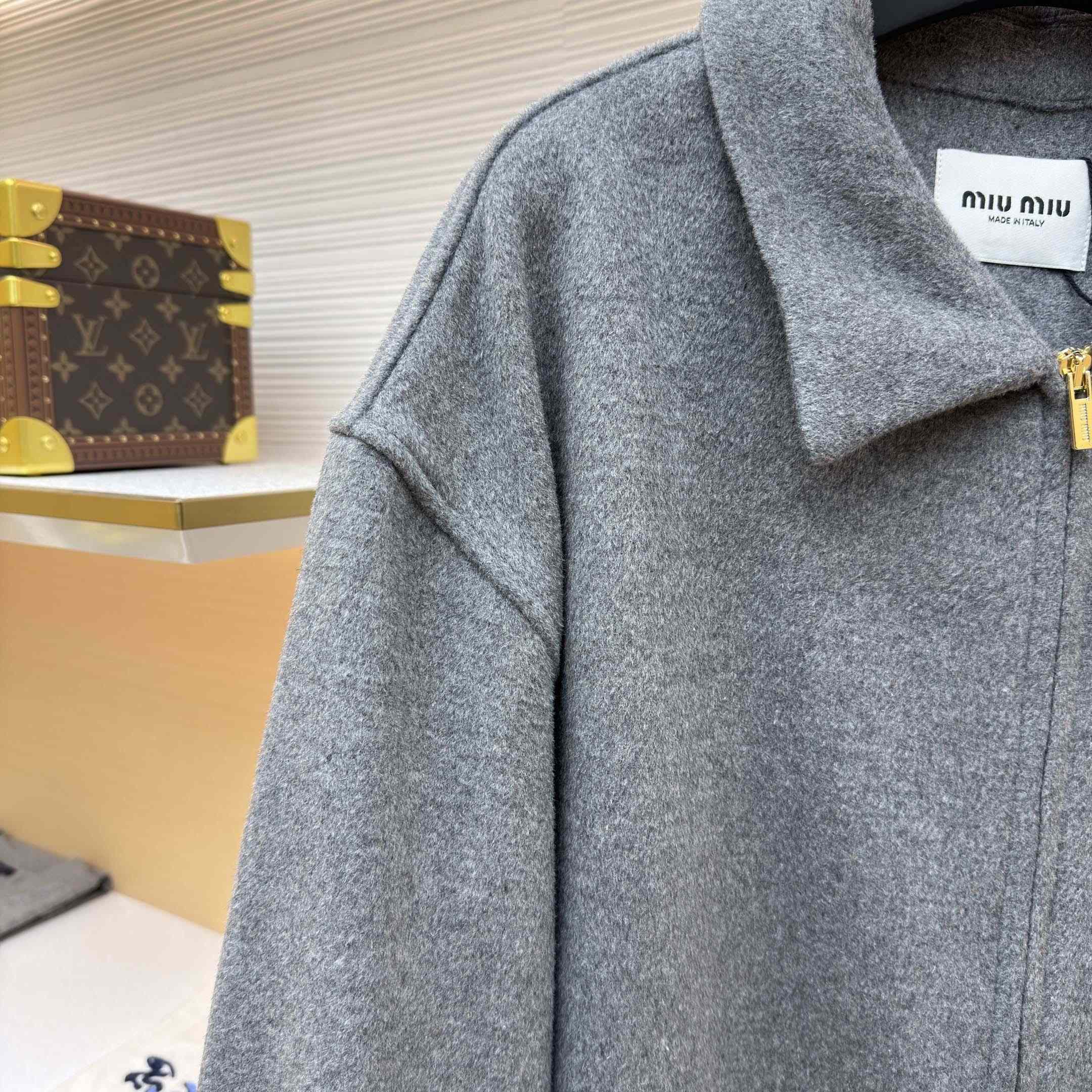 Miu Miu Double Cashmere Blouson Jacket - DesignerGu