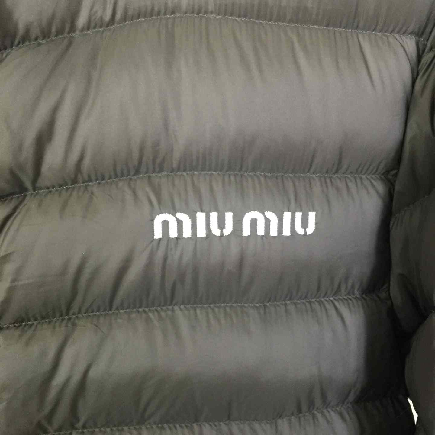 Miu Miu Light Pongé Down Hoodie Jacket - DesignerGu