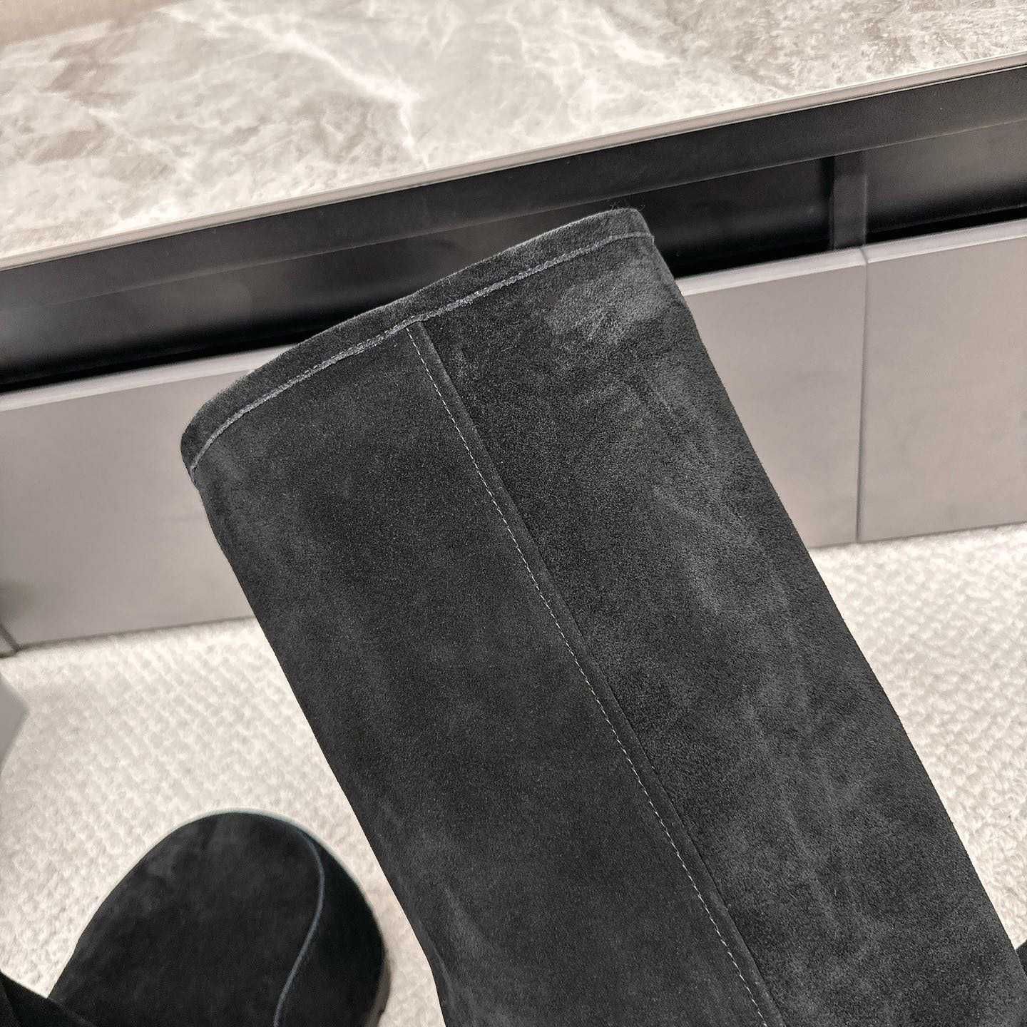 Balenciaga Alaska Fur High Boots - DesignerGu