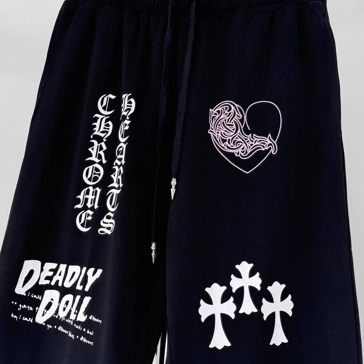 Chrome Hearts - x Deadly Doll Black Comic Print Pants - DesignerGu