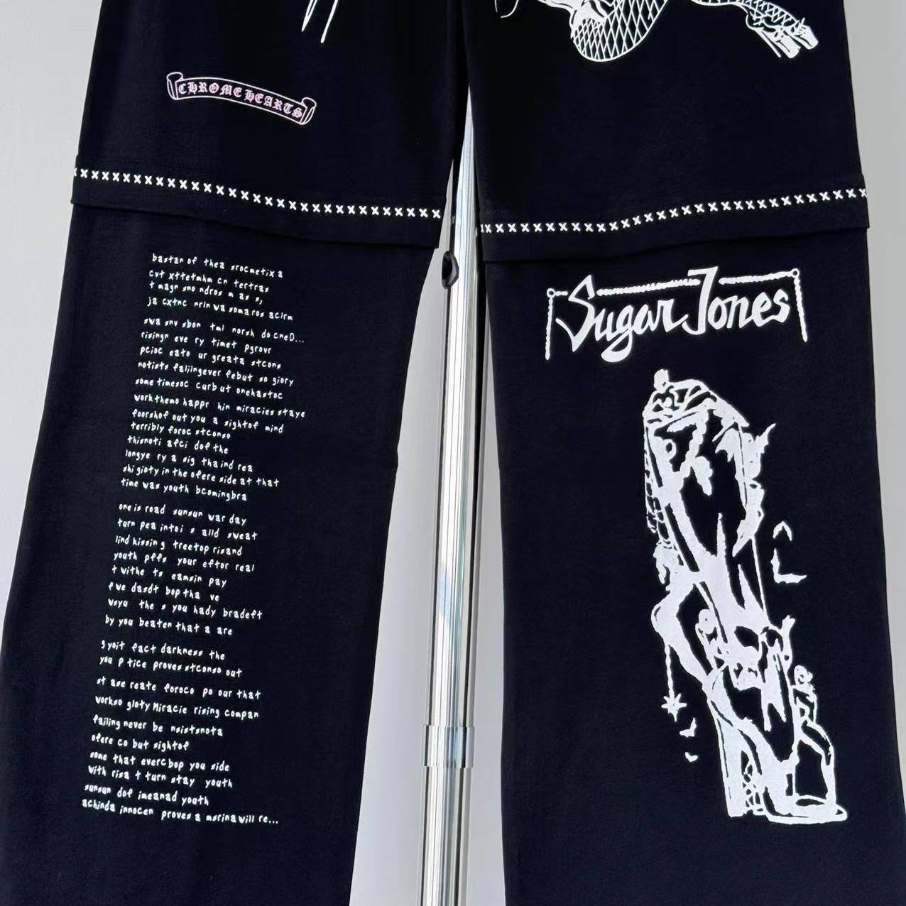Chrome Hearts - x Deadly Doll Black Comic Print Pants - DesignerGu