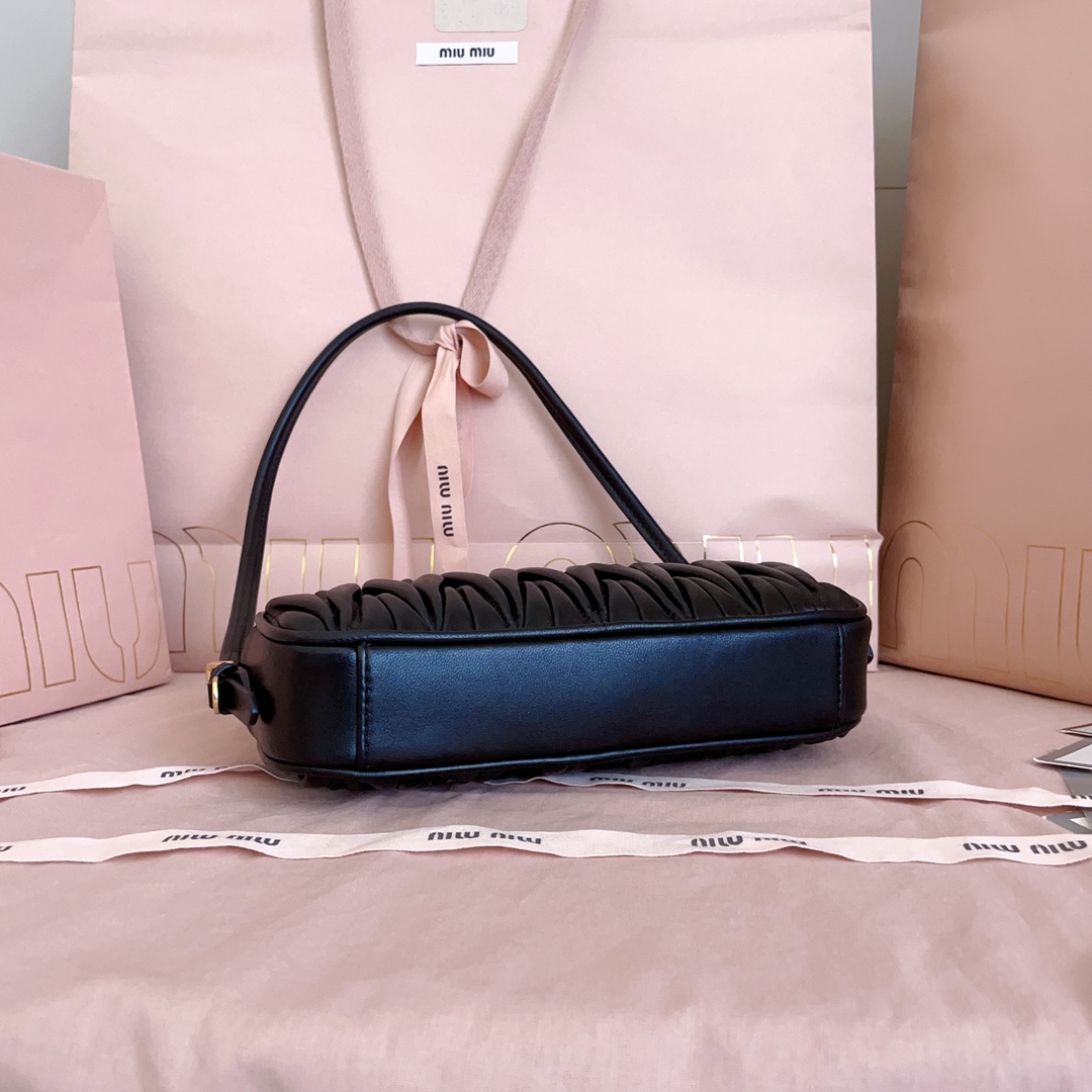 Miu Miu Matelassé Nappa Leather Pouch - DesignerGu