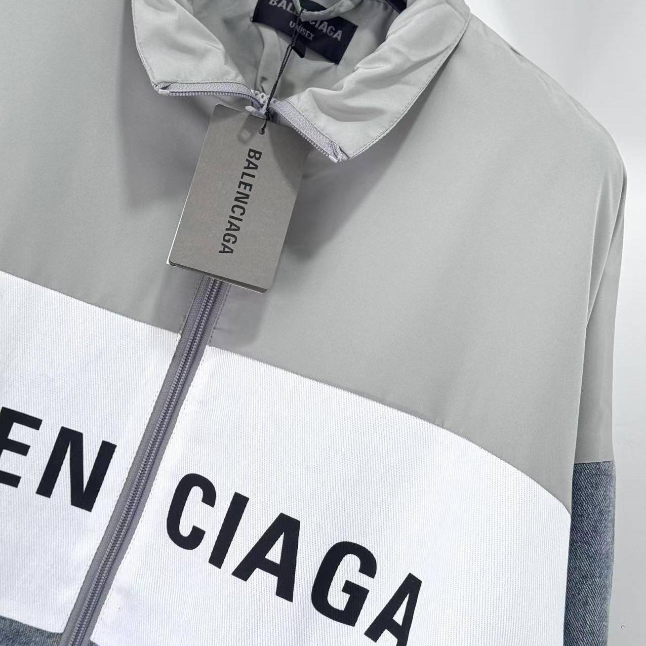 Balenciaga Logo-printed Colour-block Jacket - DesignerGu