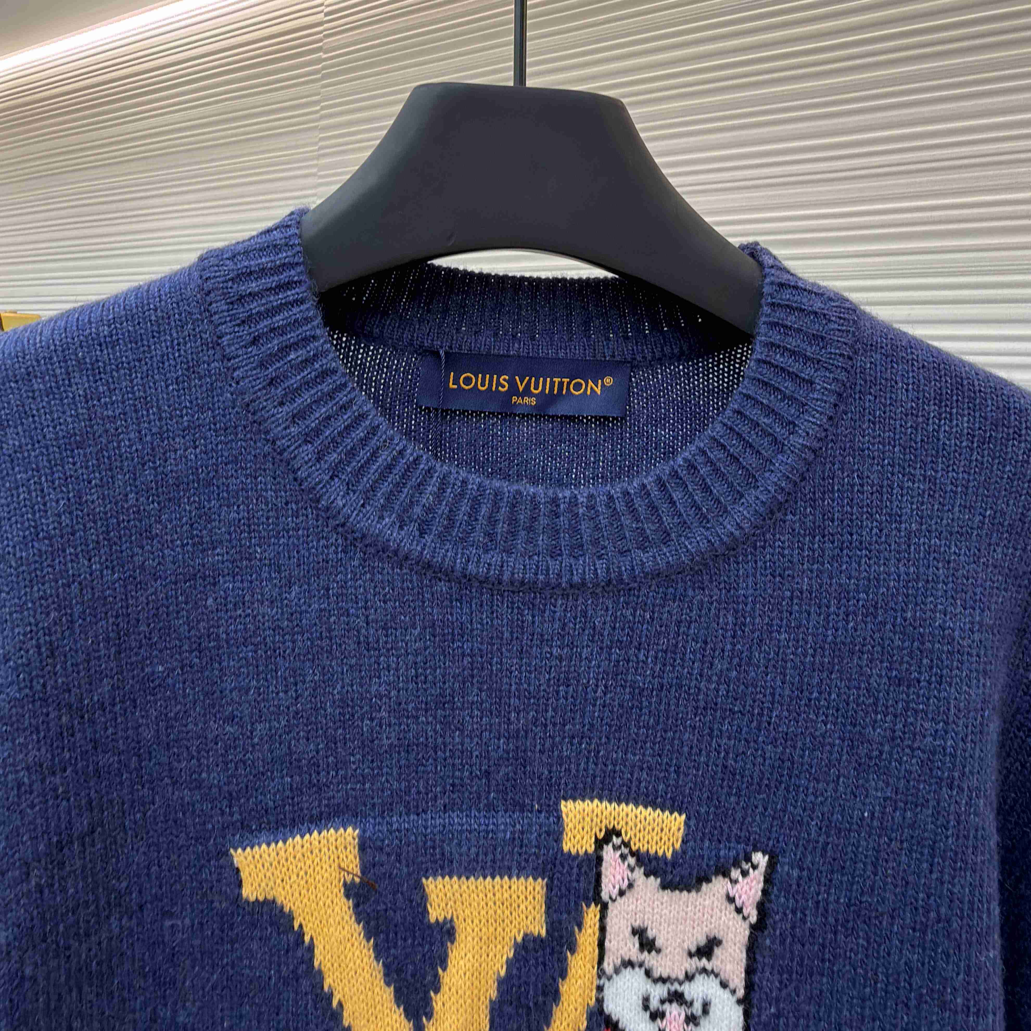 Louis Vuitton Long-Sleeved Intarsia Pullover - DesignerGu