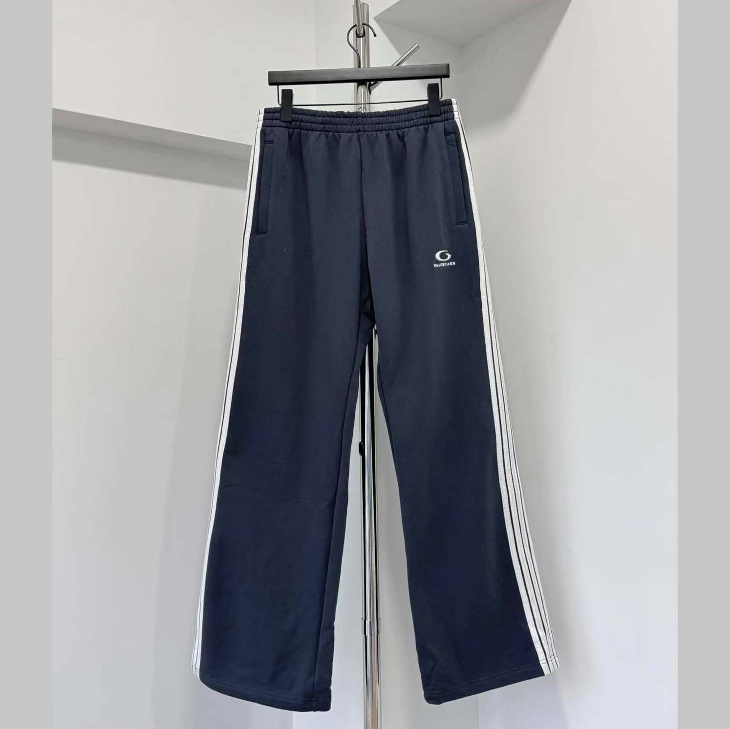 Balenciaga Embroidered-striped Track Pants - DesignerGu