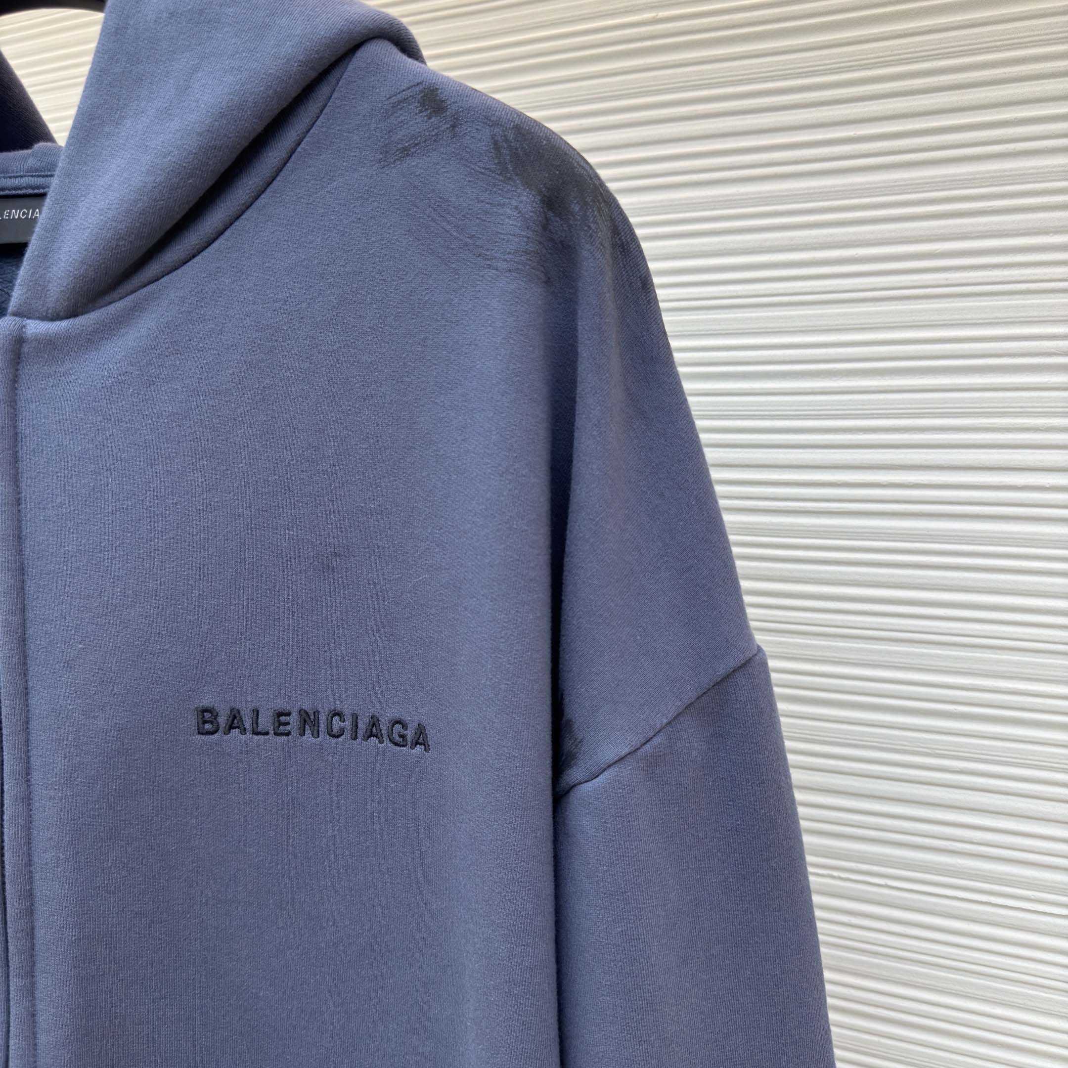 Balenciaga Logo-print Zip-up Hoodie - DesignerGu