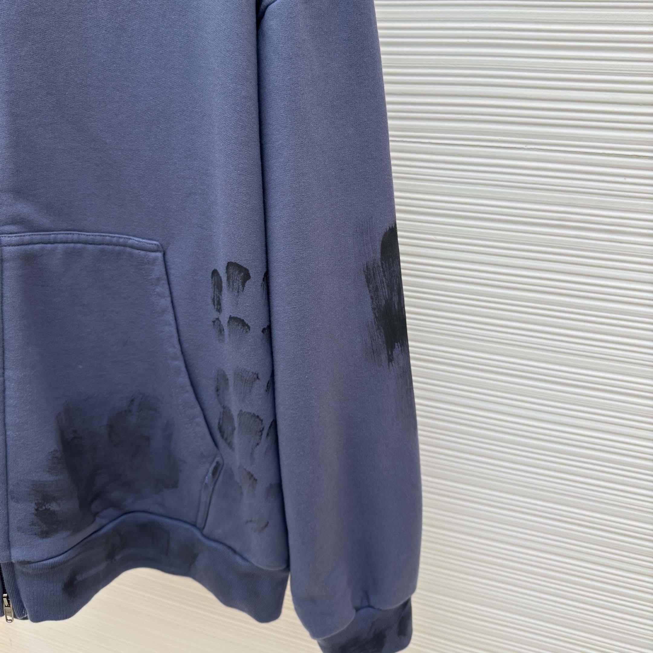 Balenciaga Logo-print Zip-up Hoodie - DesignerGu