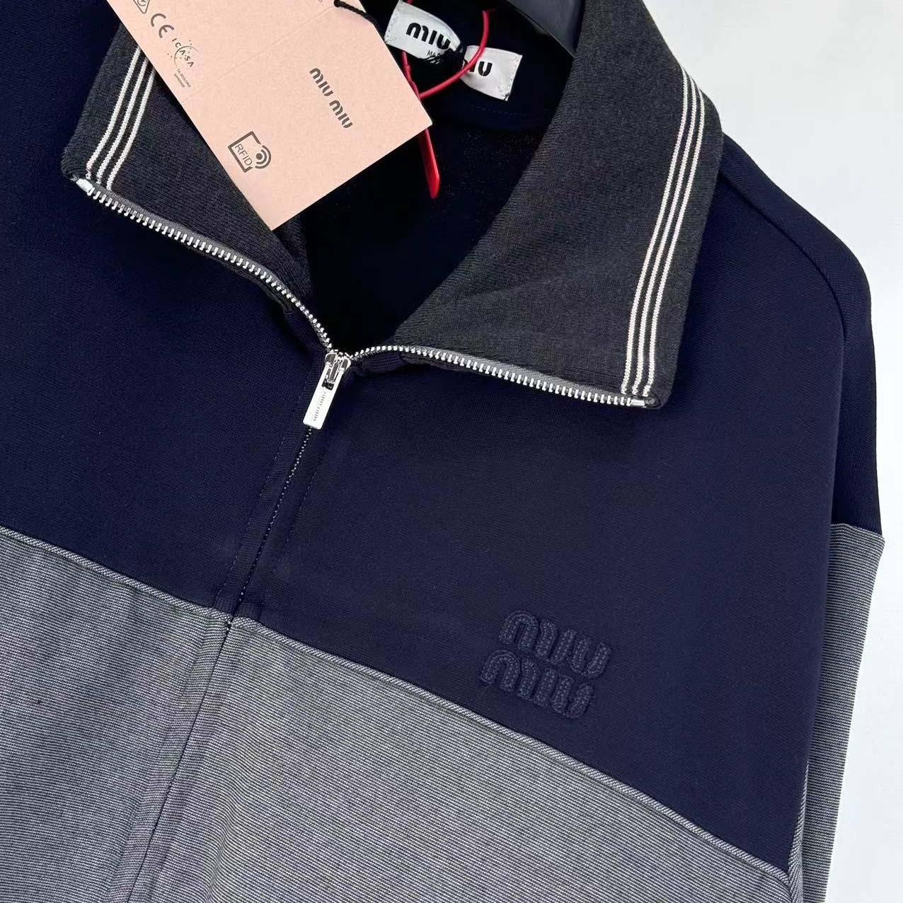 Miu Miu Velour Blouson Zipper Jacket - DesignerGu