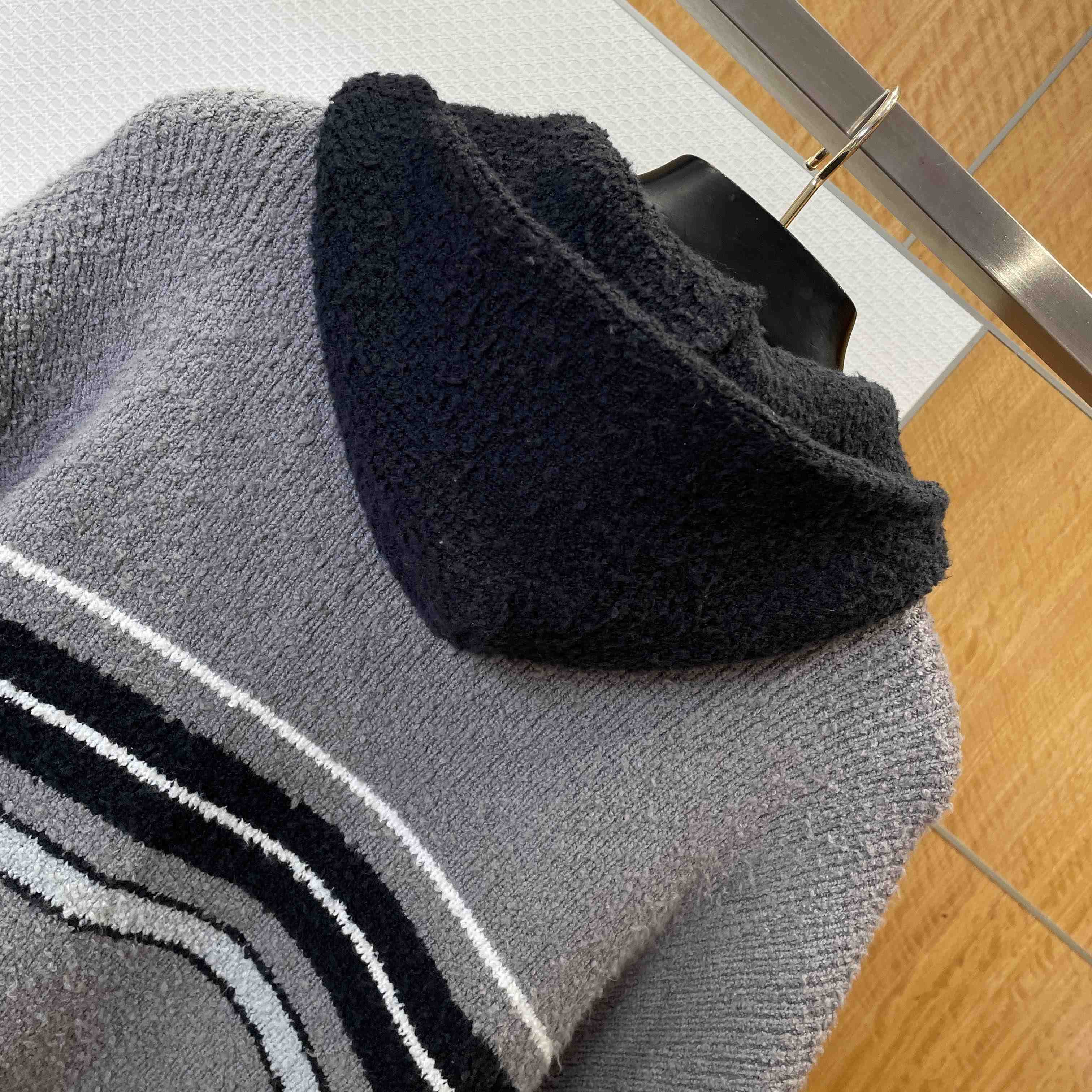 Balenciaga Fluffy Zip-Up Hoodie In Grey - DesignerGu
