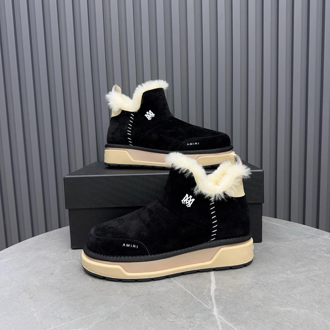 Amiri Malibu Shearling Lined Suede Boots - DesignerGu