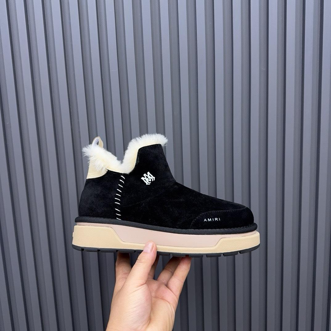 Amiri Malibu Shearling Lined Suede Boots - DesignerGu