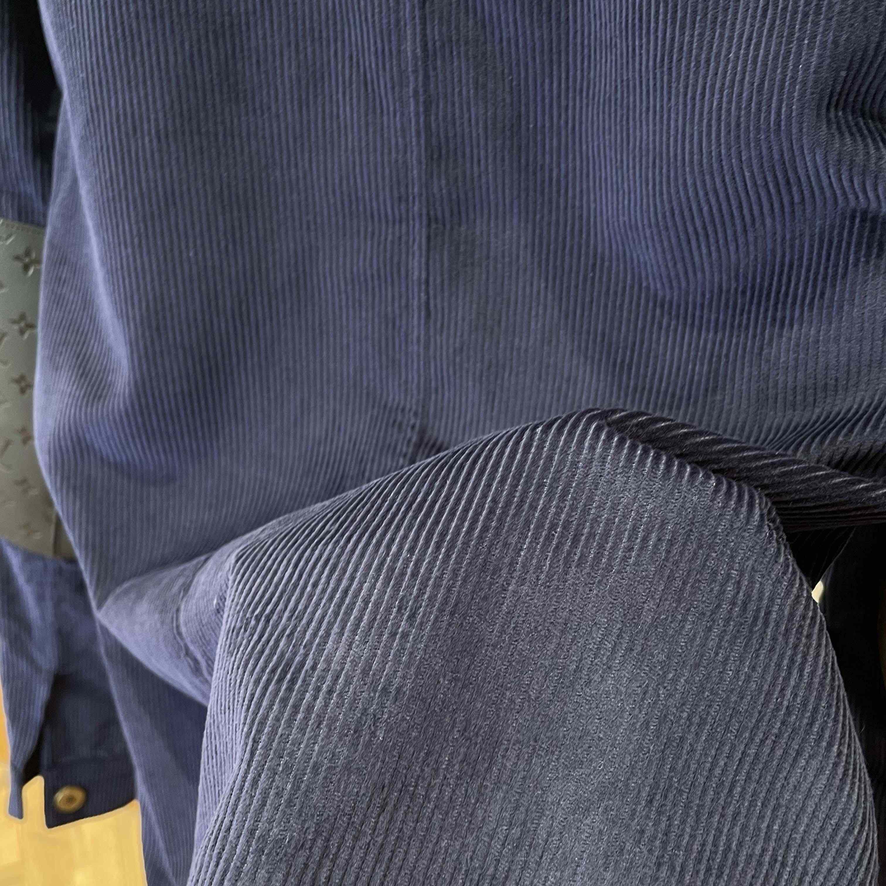 Louis Vuitton Corduroy Collarless Jacket - DesignerGu