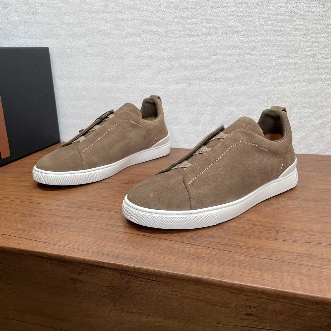 Zegna Suede Triple Stitch™ Sneakers - DesignerGu