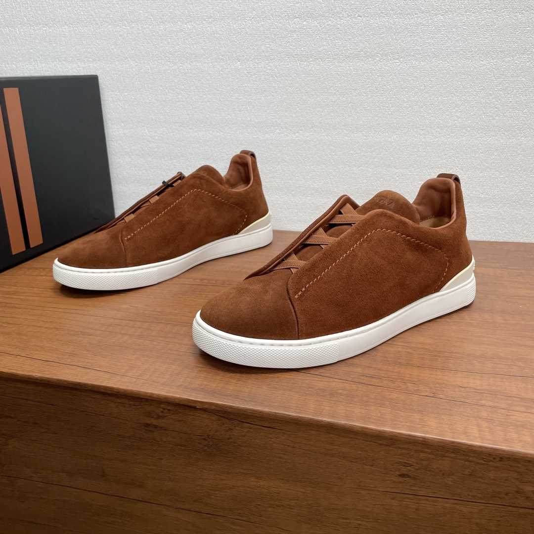 Zegna Suede Triple Stitch™ Sneakers - DesignerGu