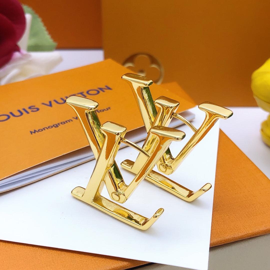 Louis Vuitton Macro LV Earrings - DesignerGu