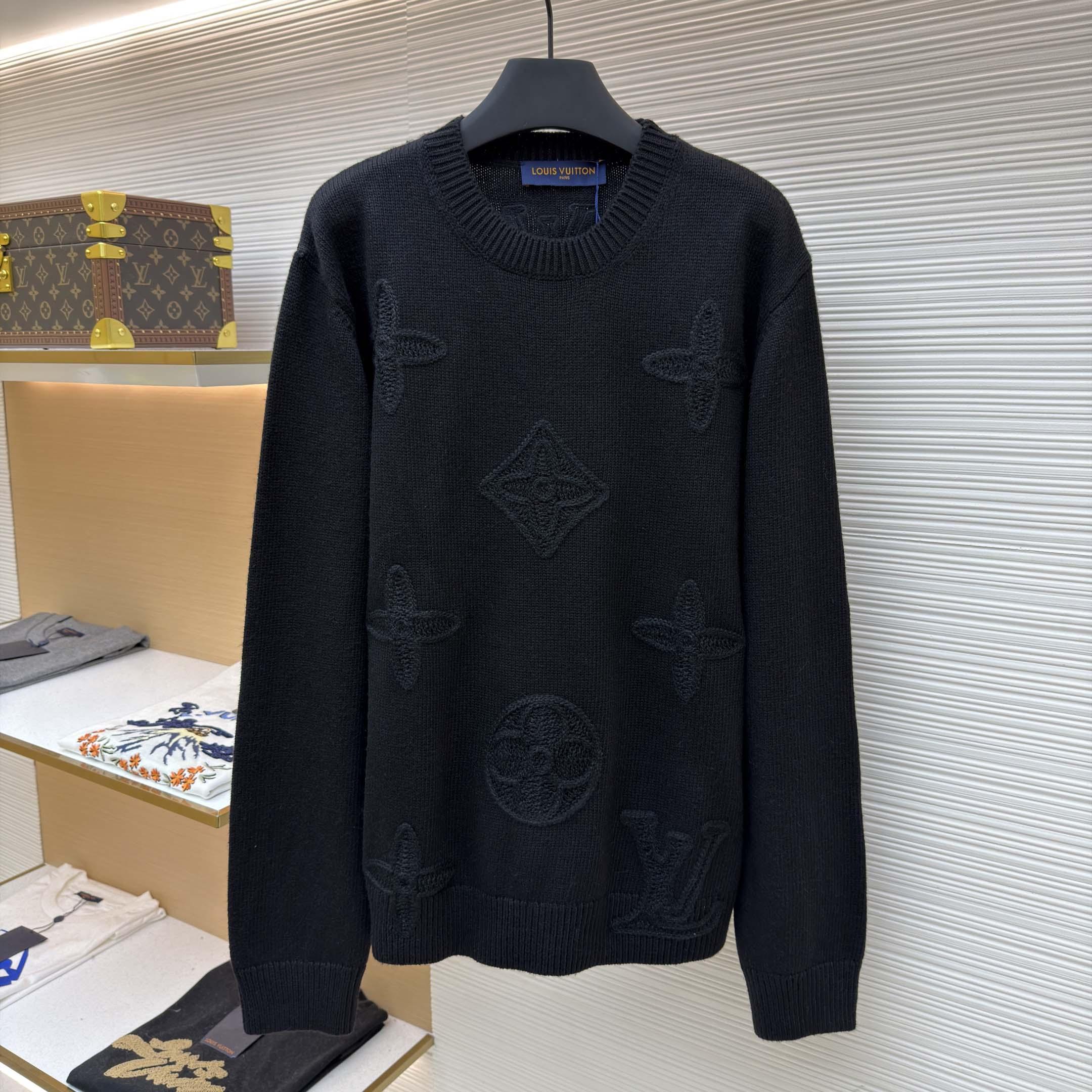 Louis Vuitton Embellished Knitted Crewneck  - DesignerGu