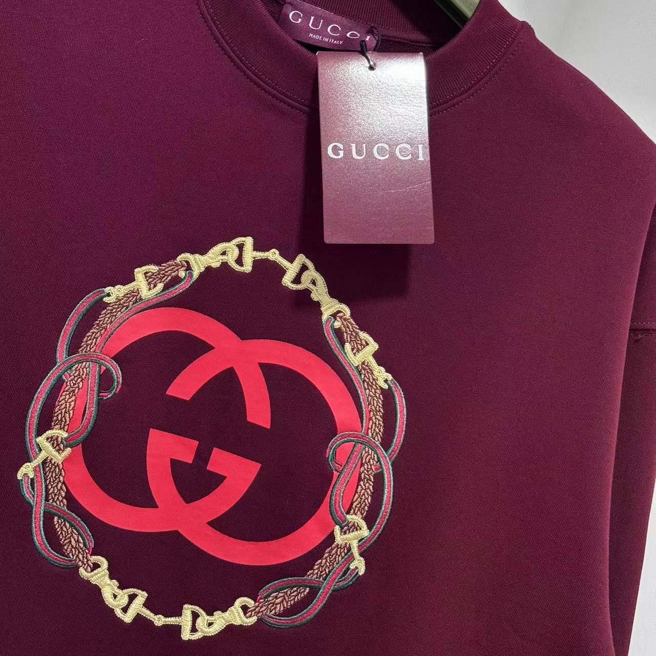 Gucci Cotton Jersey Sweatshirt With Print - DesignerGu