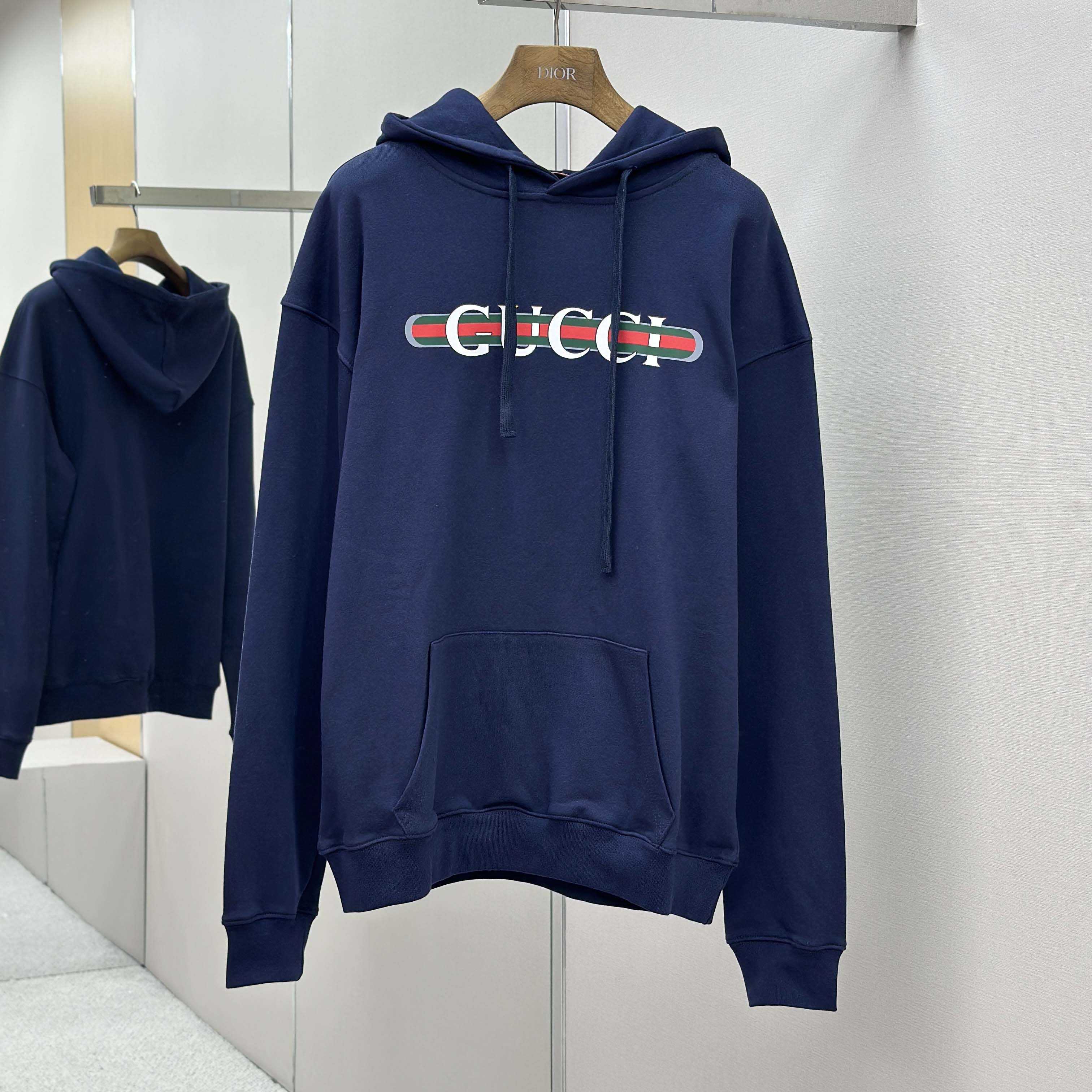 Gucci Printed Cotton Jersey Hooded Sweatshirt - DesignerGu