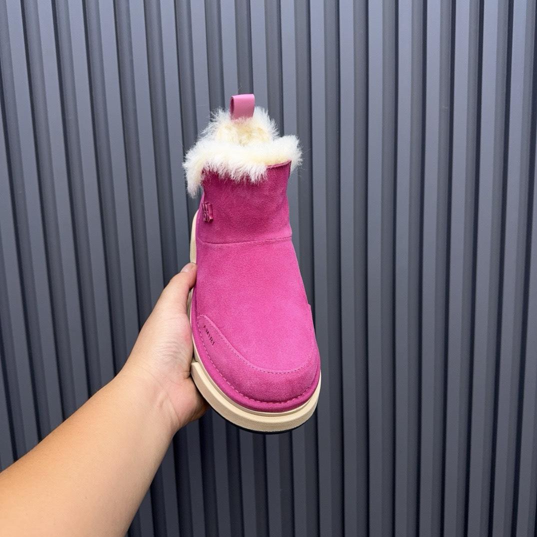 Amiri Malibu Shearling Lined Suede Boots - DesignerGu