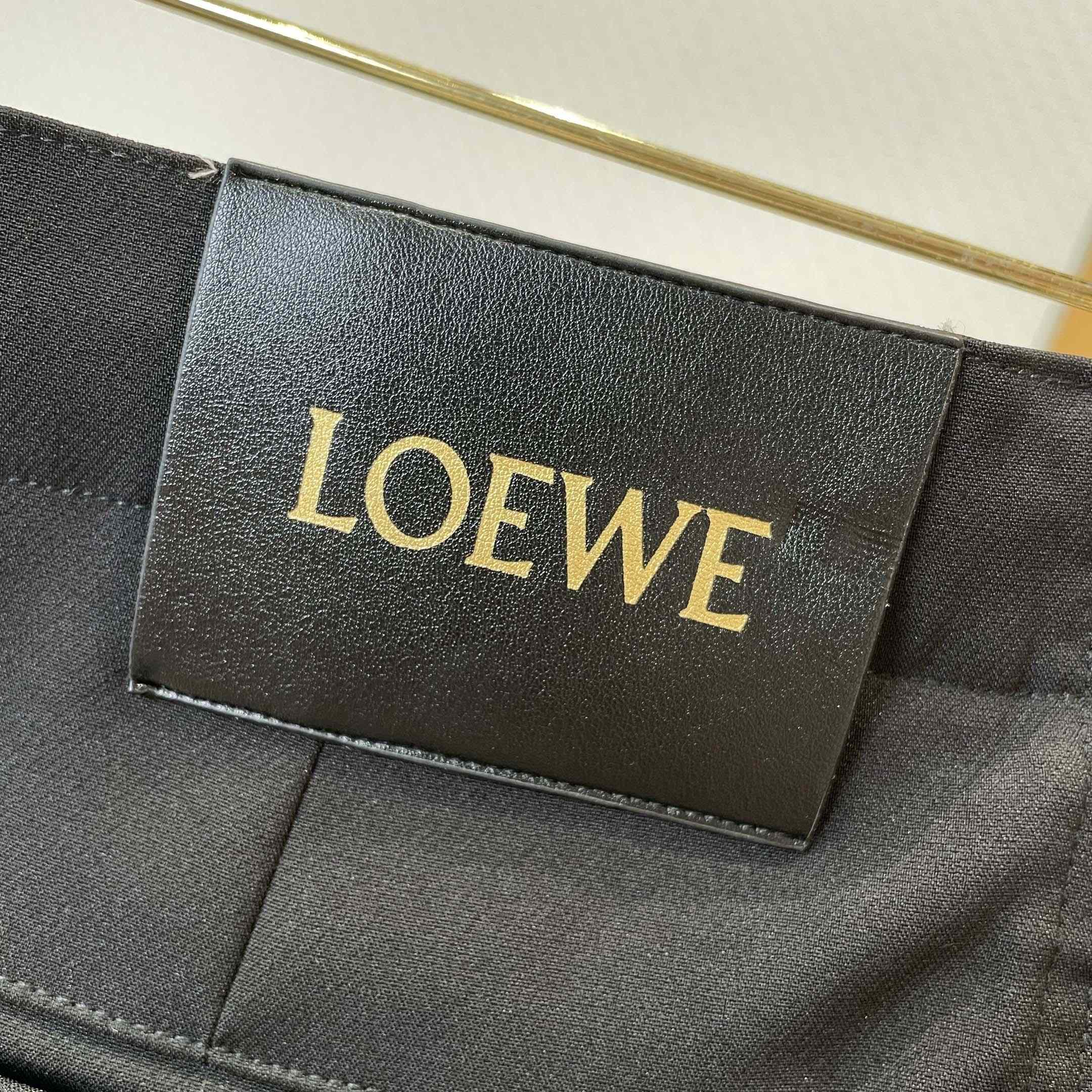 Loewe Belted Trousers In Wool And Silk - DesignerGu