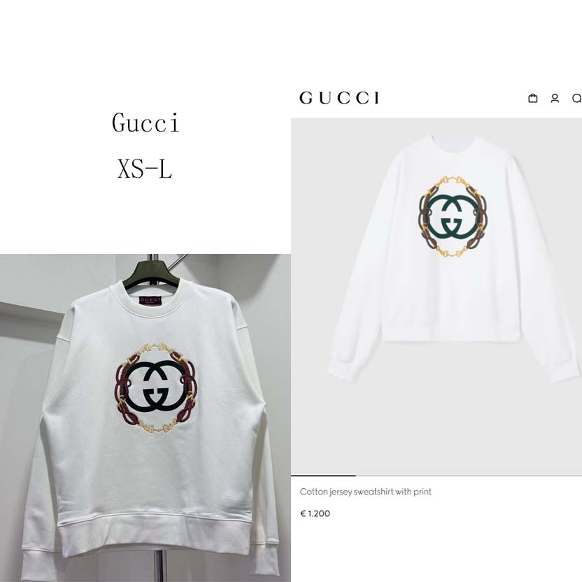 Gucci Cotton Jersey Sweatshirt With Print - DesignerGu