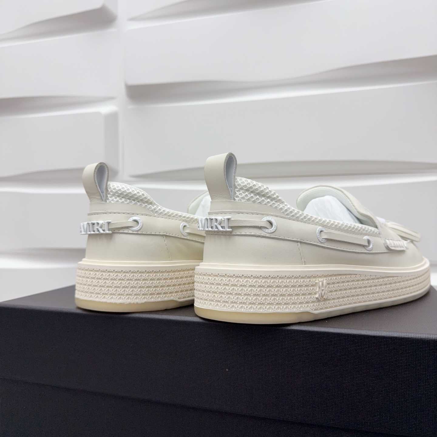 Amiri Men's White Loafers Leather - DesignerGu