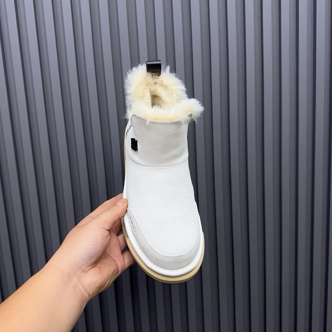 Amiri Malibu Shearling Lined Suede Boots - DesignerGu