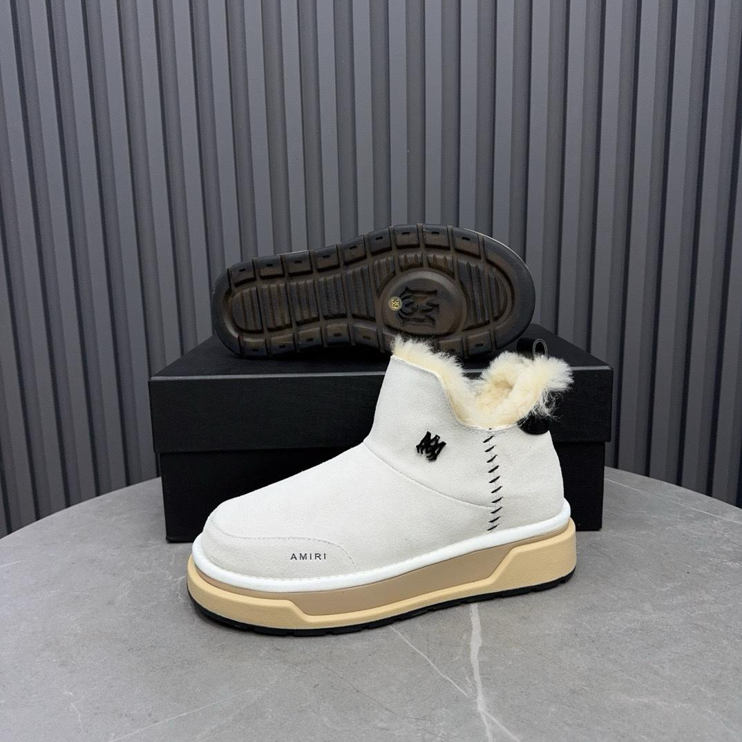 Amiri Malibu Shearling Lined Suede Boots - DesignerGu