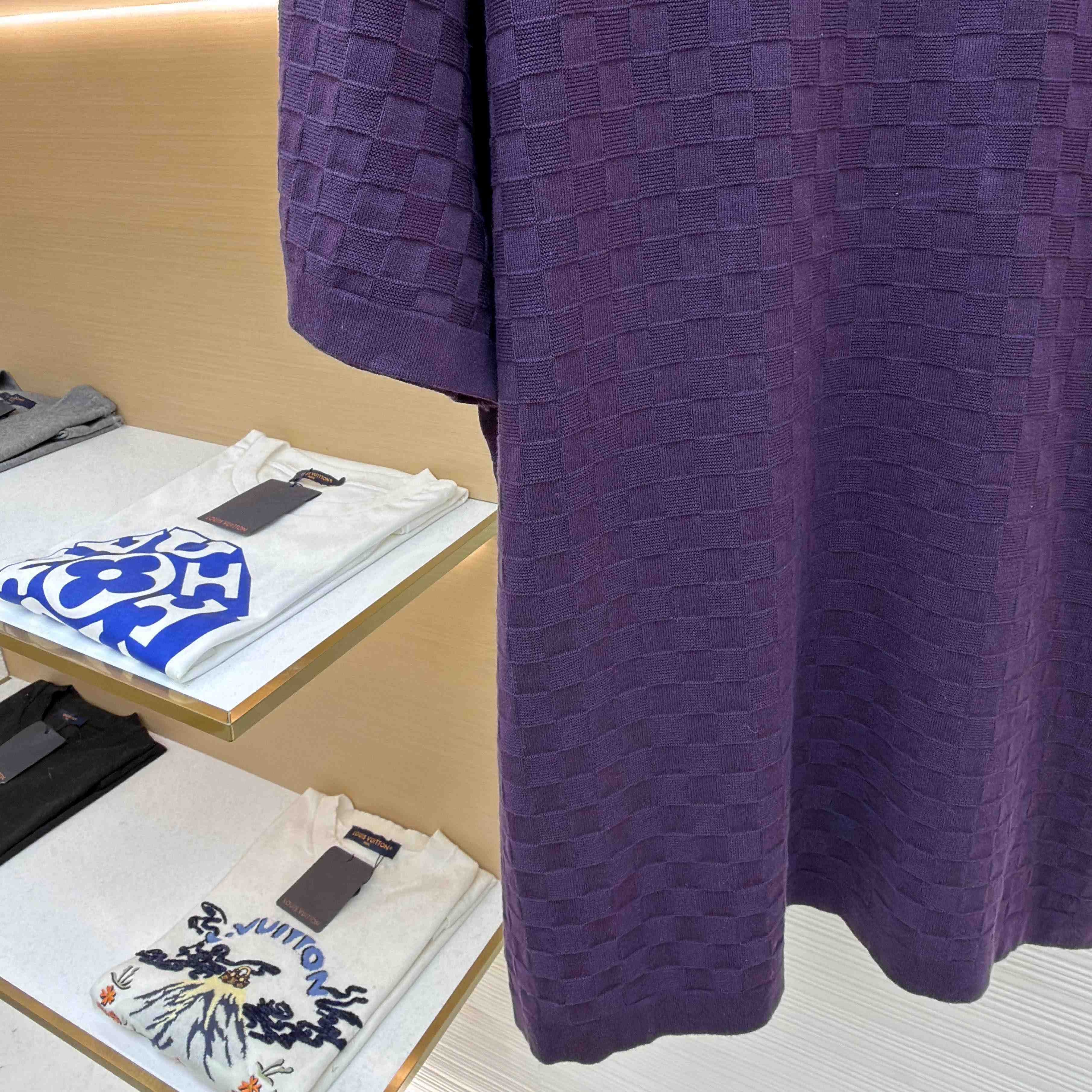 Louis Vuitton Damier Jacquard Short-Sleeved Crewneck    1AJTVL - DesignerGu