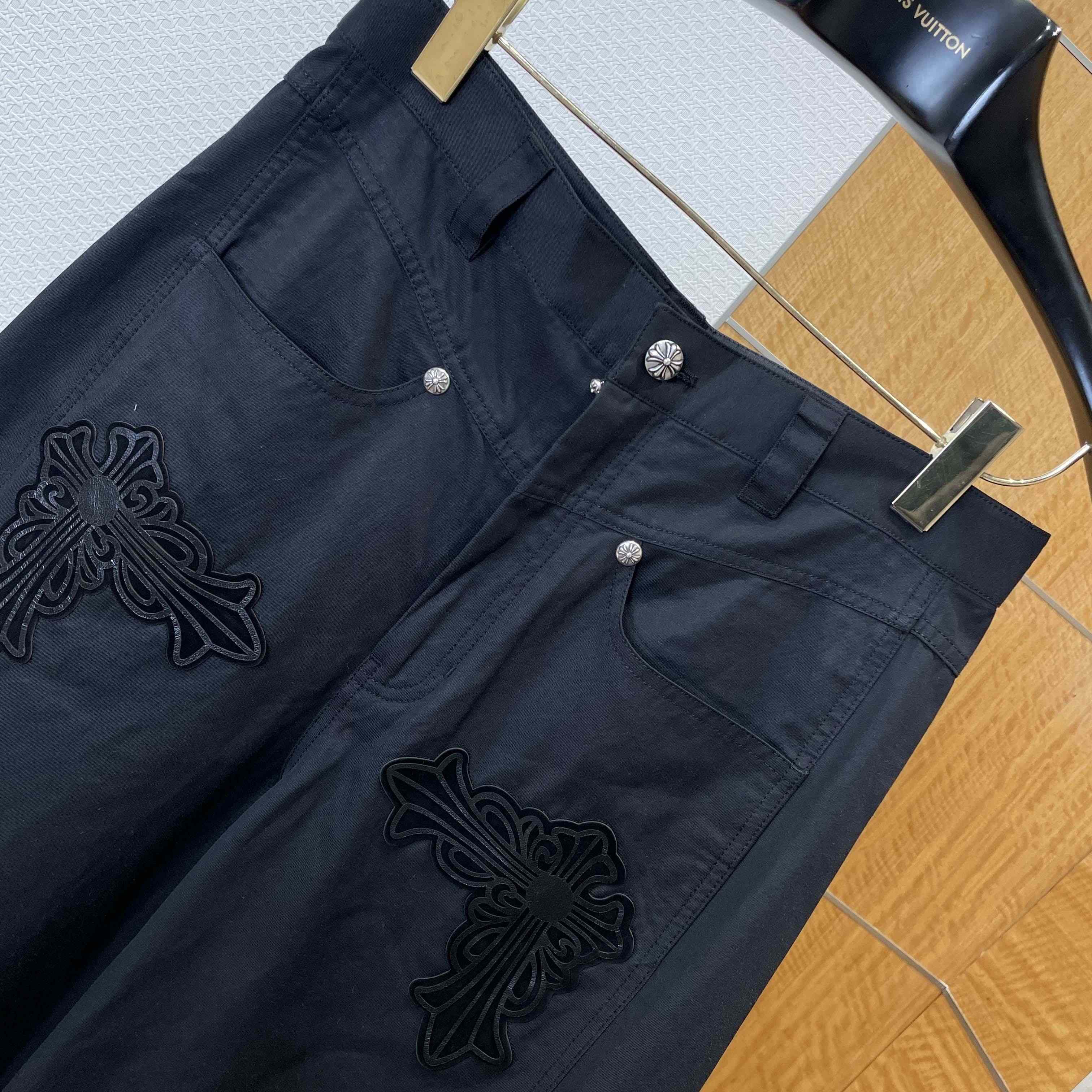 Chrome Heart Wide-leg Jeans - DesignerGu