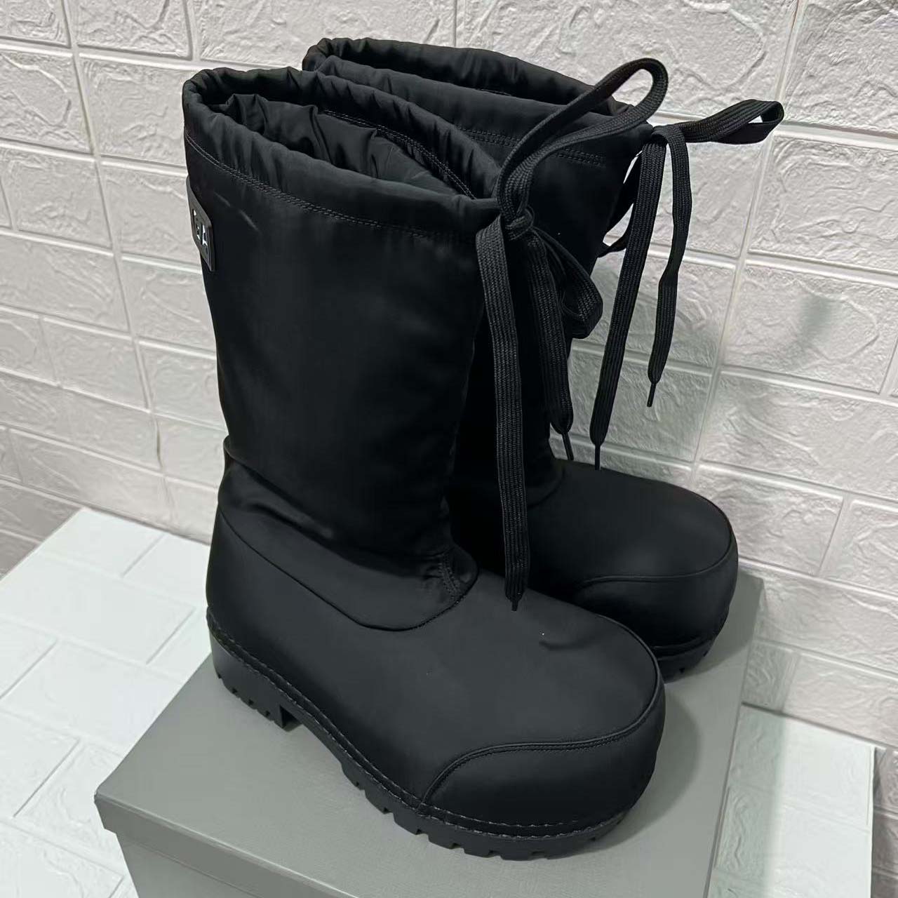 Balenciaga Alaska High Boot In Black Nylon - DesignerGu