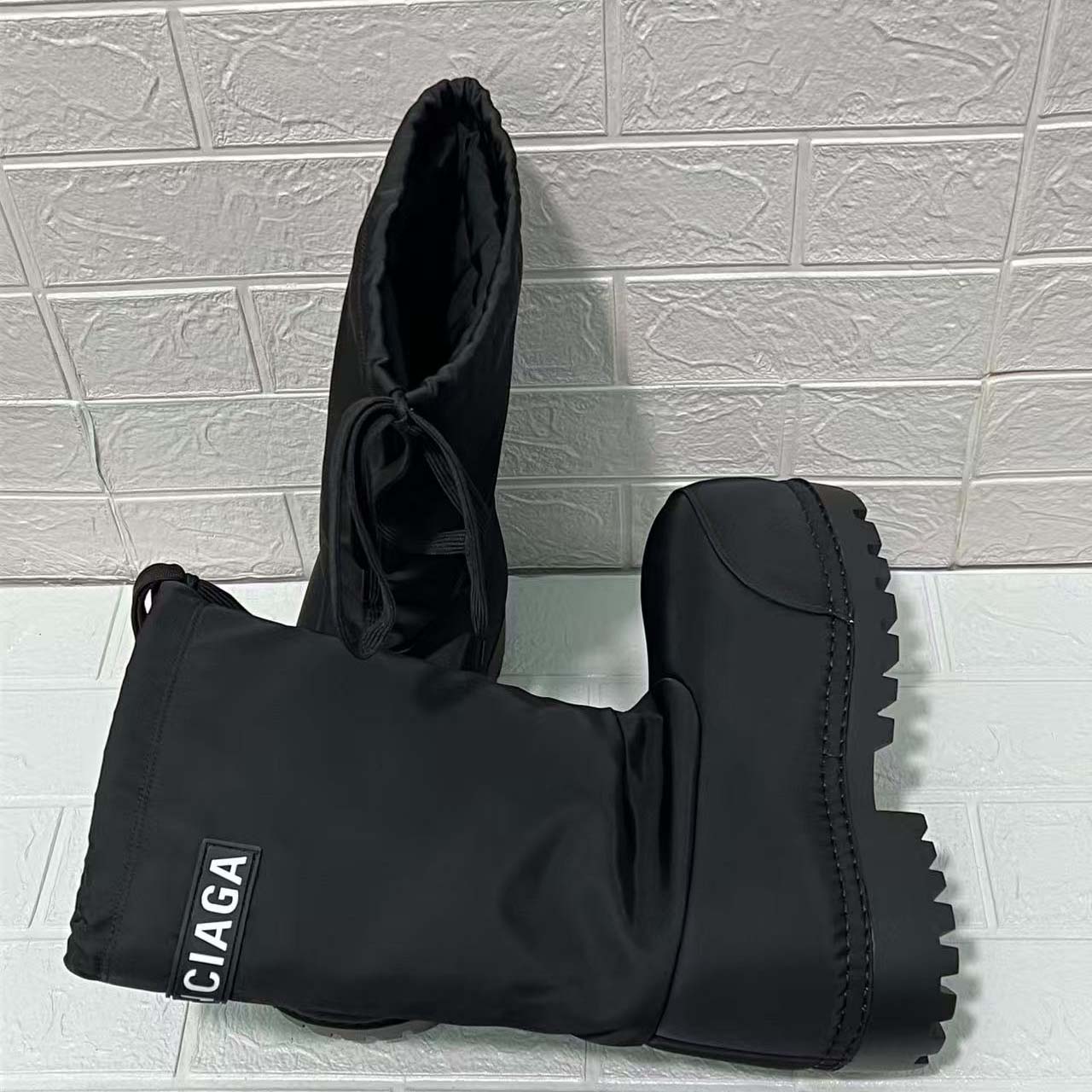 Balenciaga Alaska High Boot In Black Nylon - DesignerGu