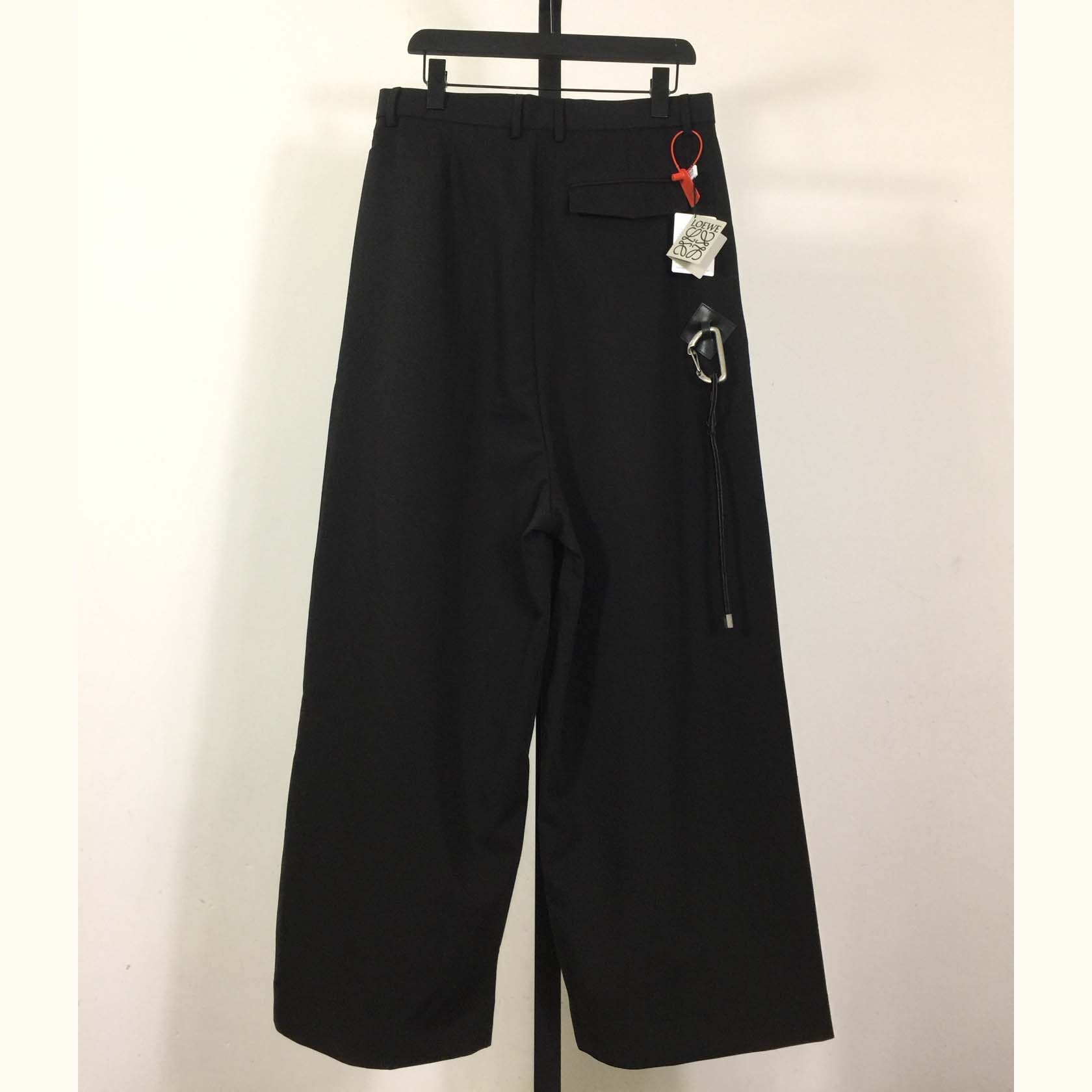 Loewe Low Crotch Trousers In Cotton Black - DesignerGu