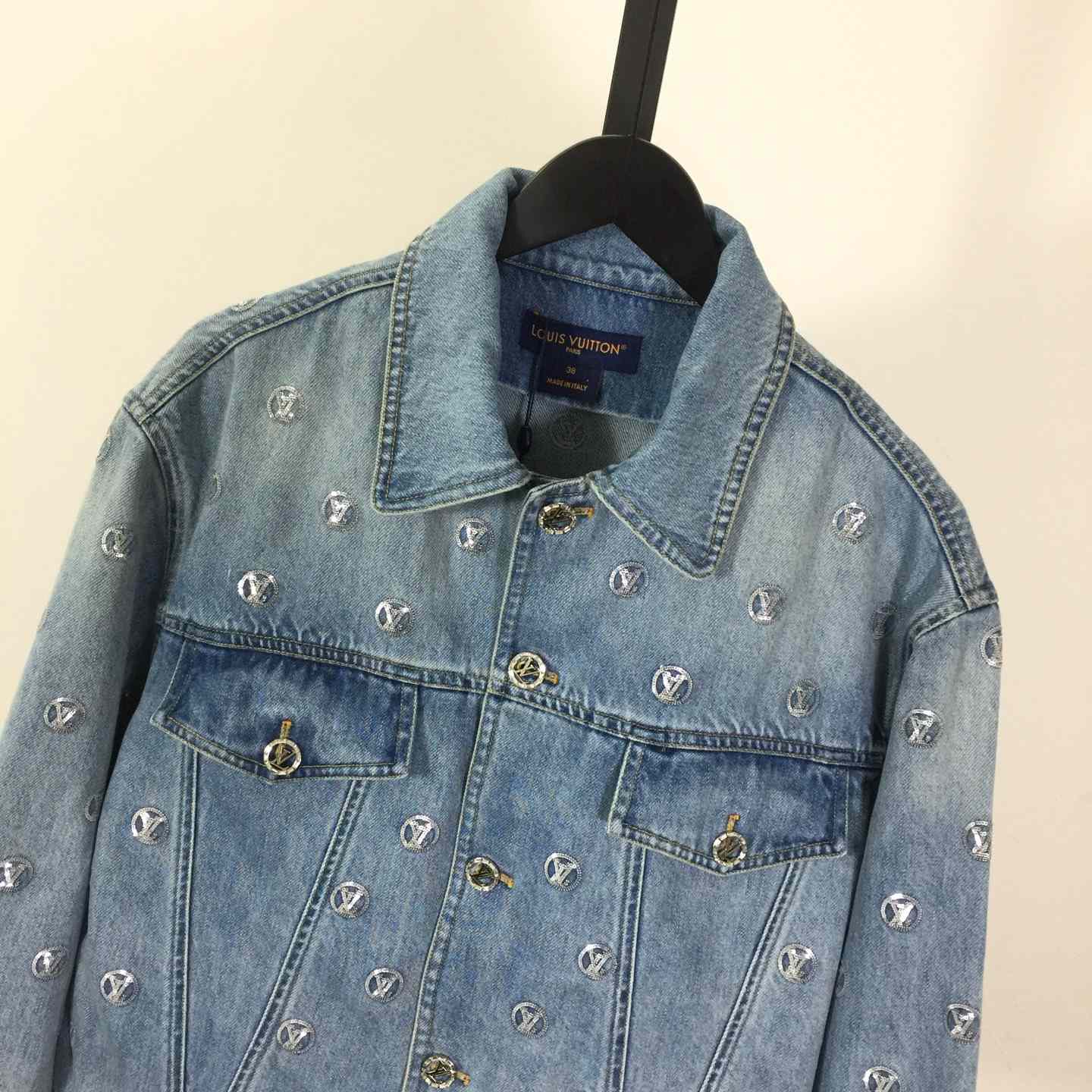 Louis Vuitton Sequin Signature Denim Jacket - DesignerGu