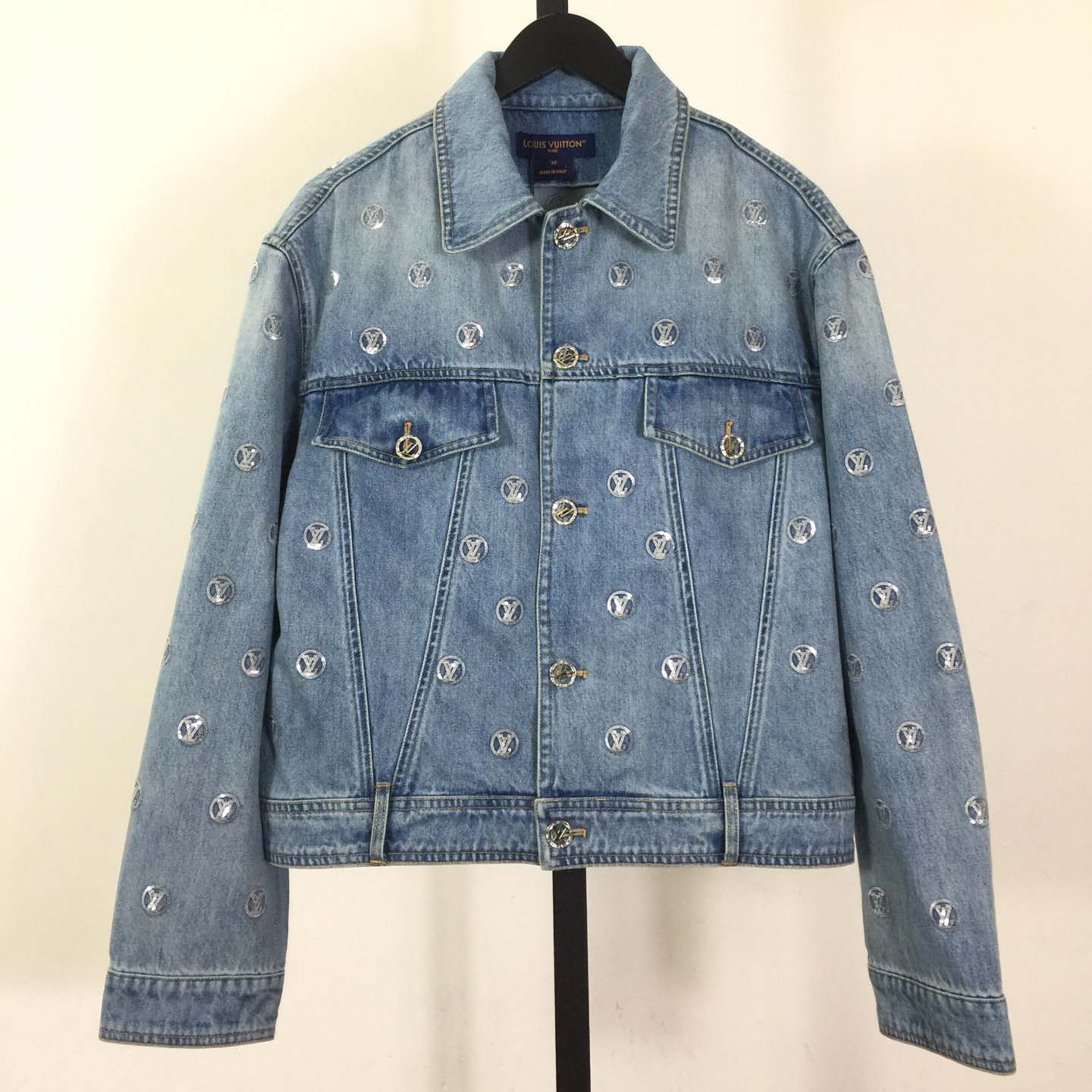 Louis Vuitton Sequin Signature Denim Jacket - DesignerGu
