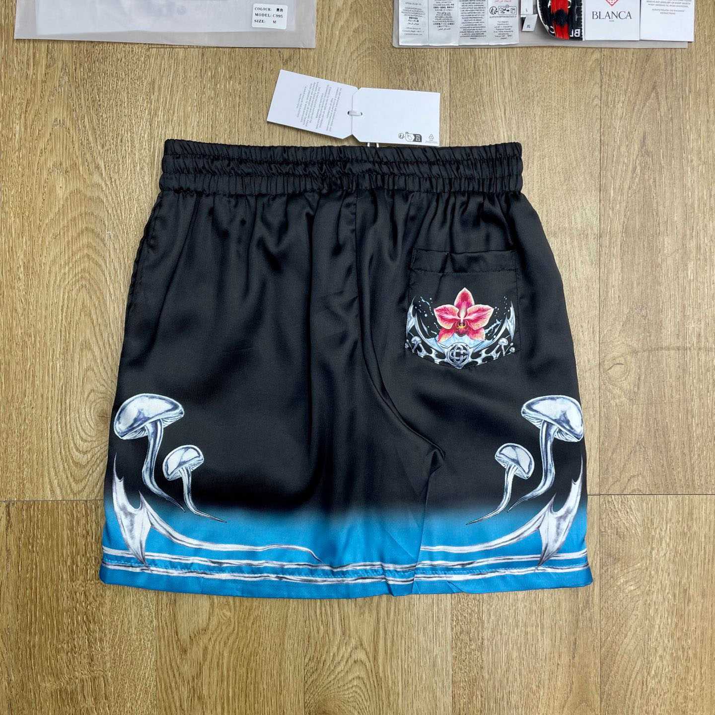 Casablanca Blades Silk Satin Shorts CA3572 - DesignerGu