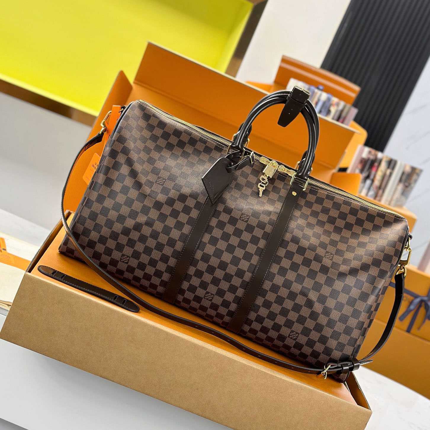 Louis Vuitton Keepall Bandoulière 55 N41414 - DesignerGu