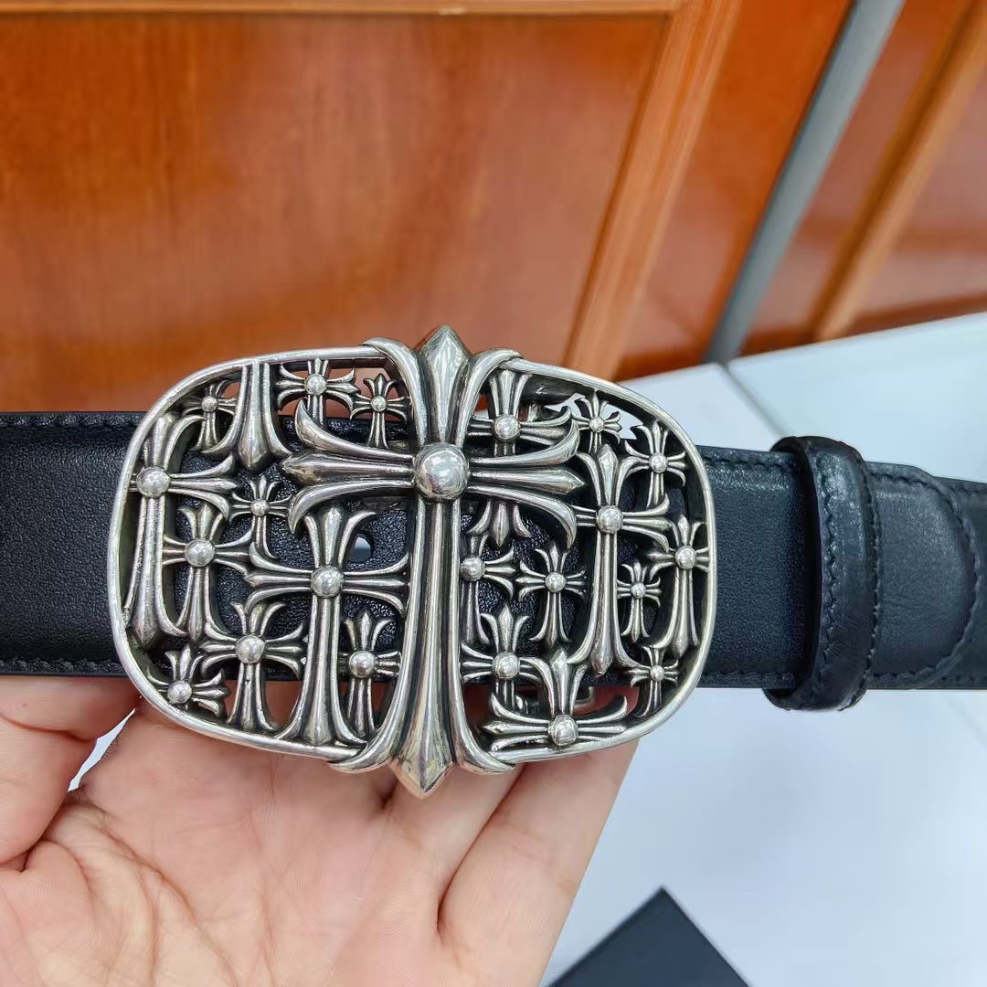 Chrome Hearts Leather Belt   - DesignerGu
