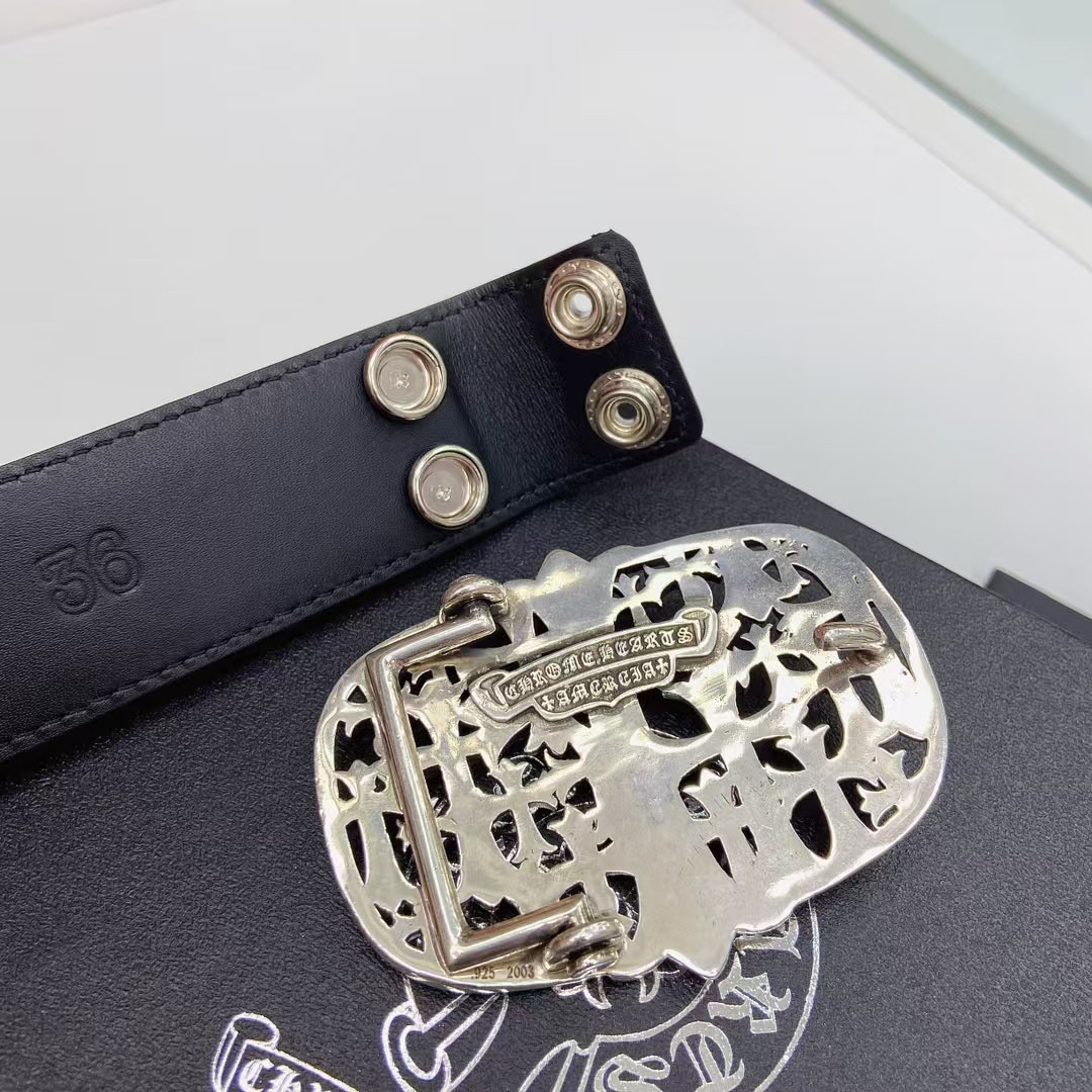 Chrome Hearts Leather Belt   - DesignerGu