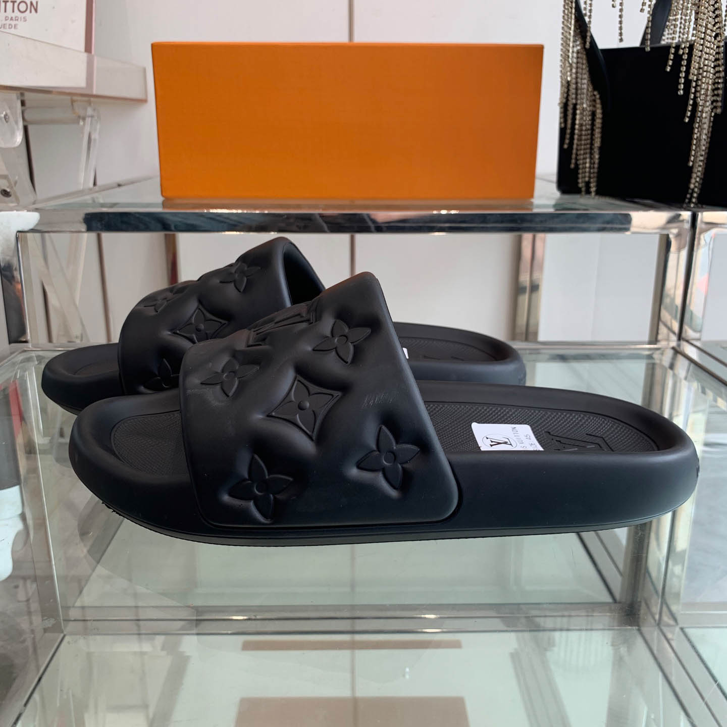 Louis Vuitton Waterfront Mule 'Monogram Embossed - Black' - DesignerGu