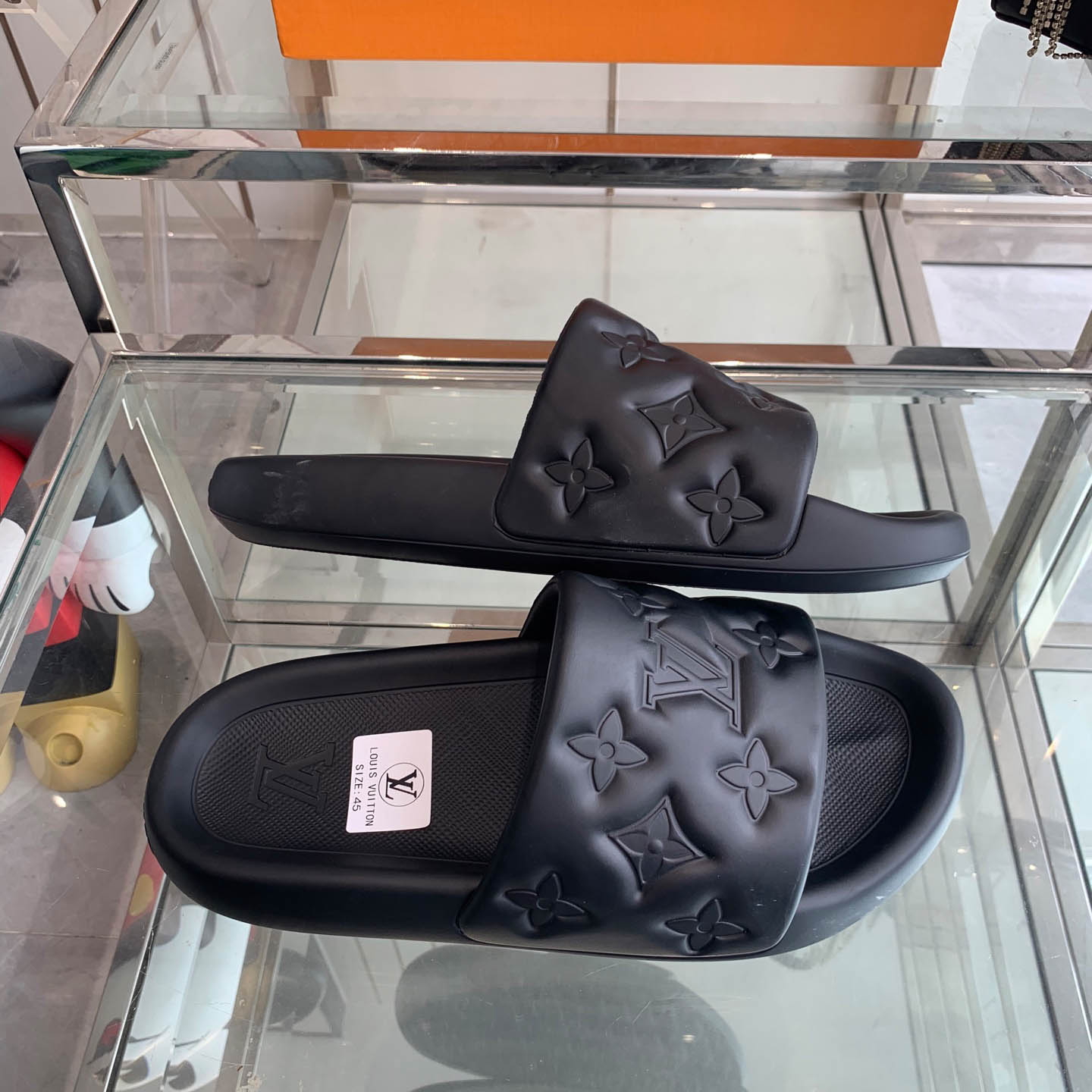 Louis Vuitton Waterfront Mule 'Monogram Embossed - Black' - DesignerGu