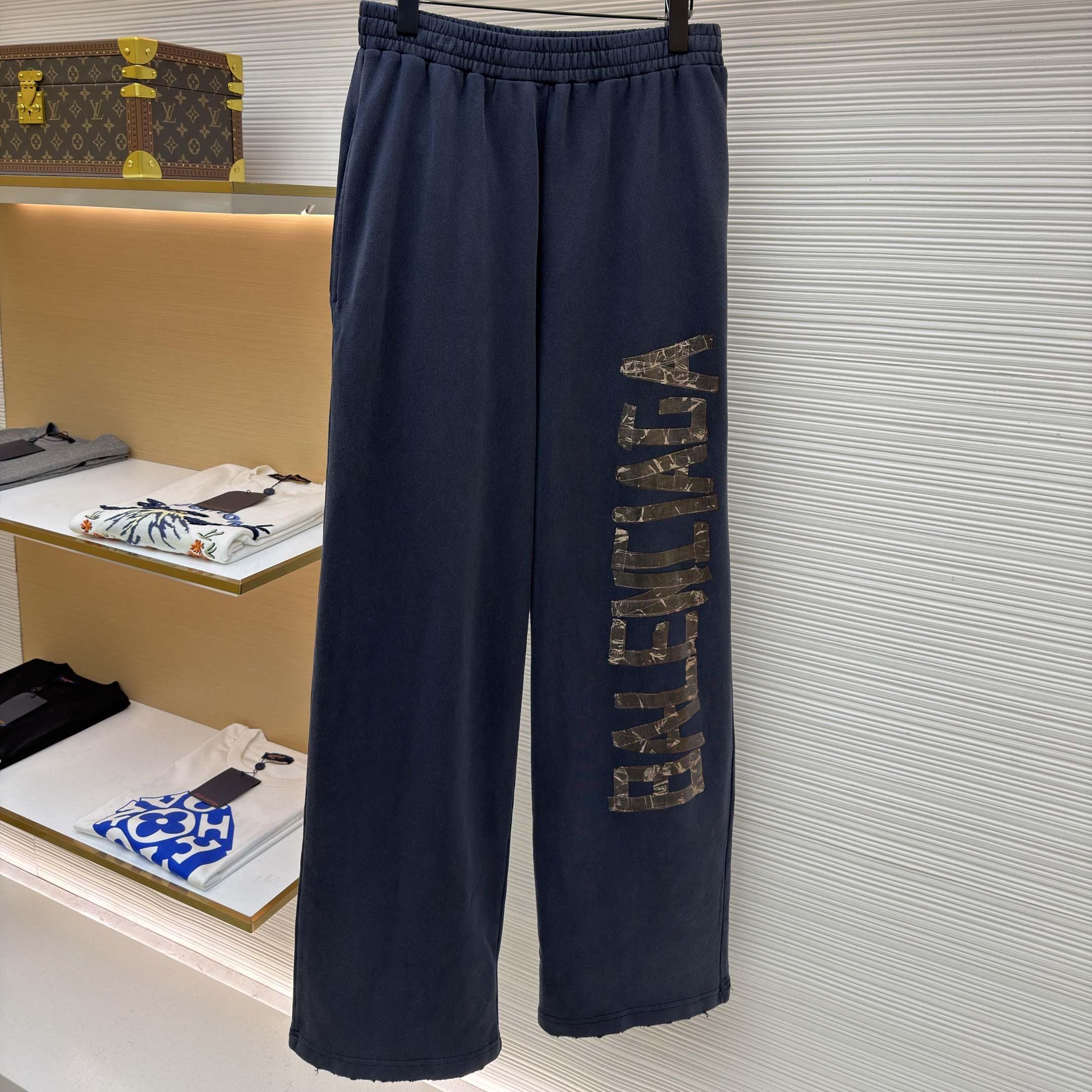 Balenciaga Transparent Tape Baggy Pants In Faded Black - DesignerGu