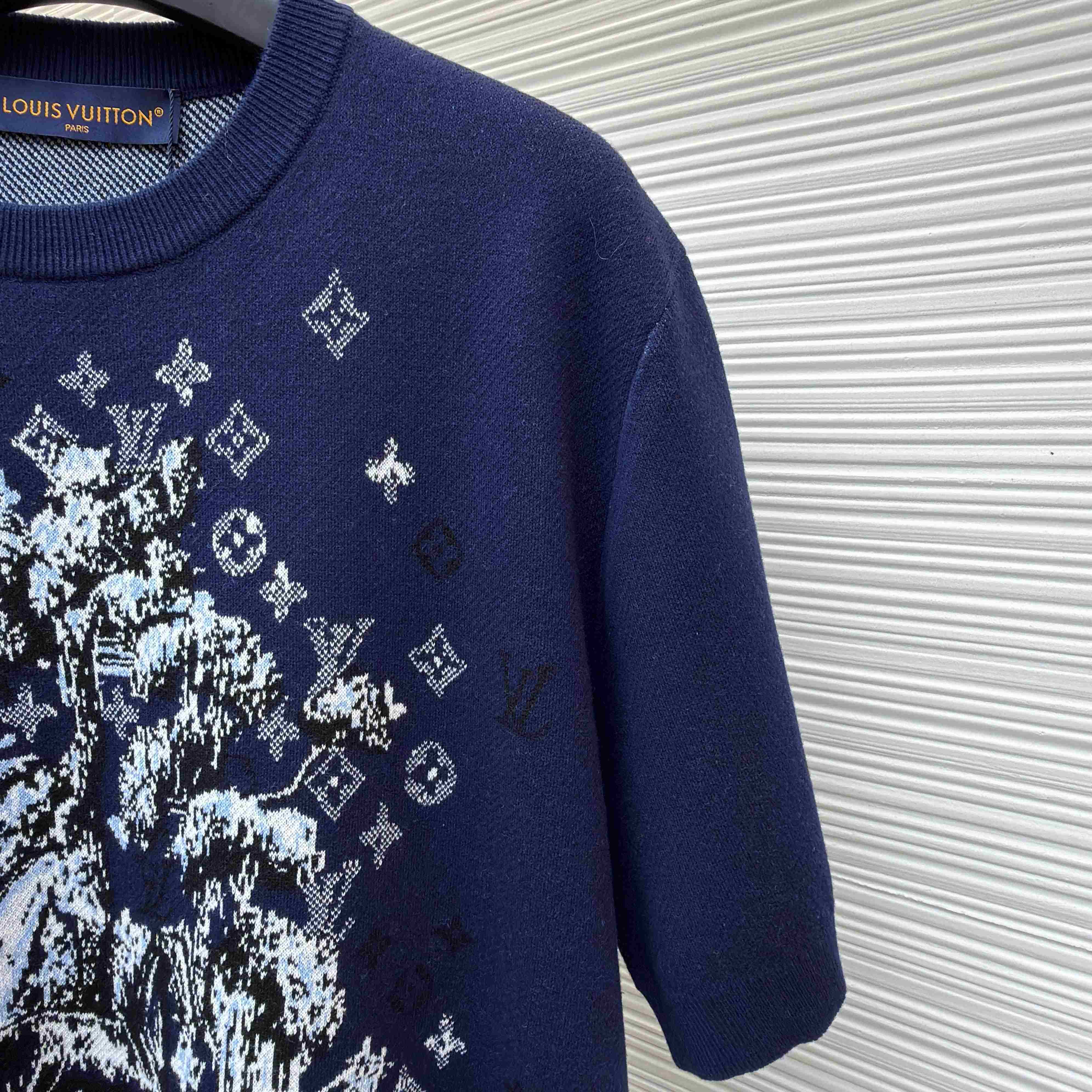 Louis Vuitton Short-Sleeved Jacquard Crewneck    1AJBVC - DesignerGu