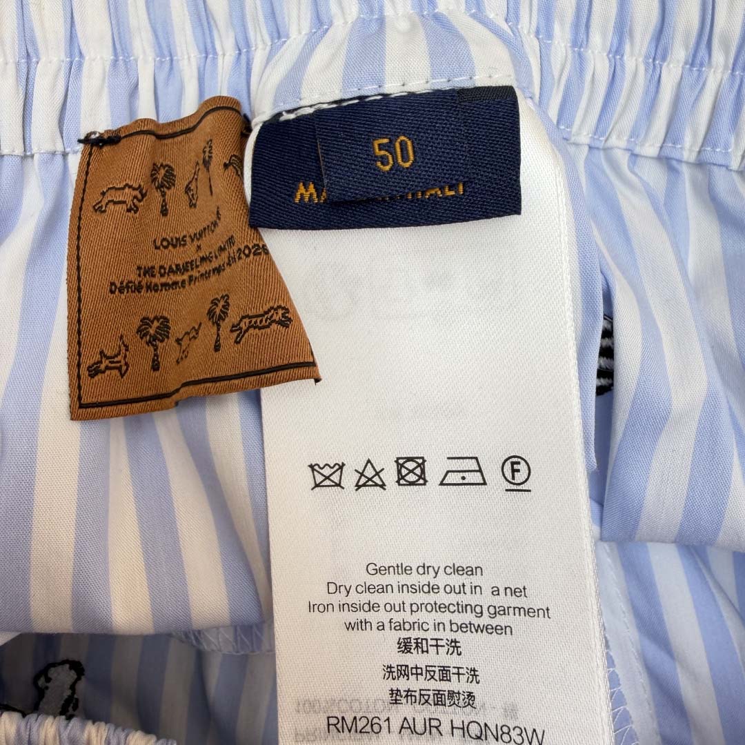 Louis Vuitton LV x The Darjeeling Limited Embroidered Striped Shorts    1AJUXJ - DesignerGu