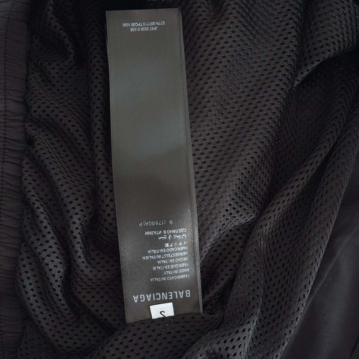 Balenciaga Masking Tape Tracksuit Jacket Medium Fit In Black - DesignerGu