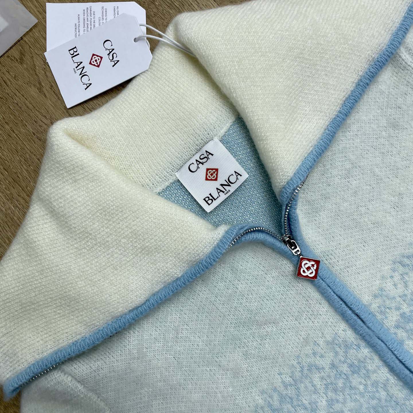 Casablanca Fluffy Gradient Mohair Zip Jacket     Z6036 - DesignerGu