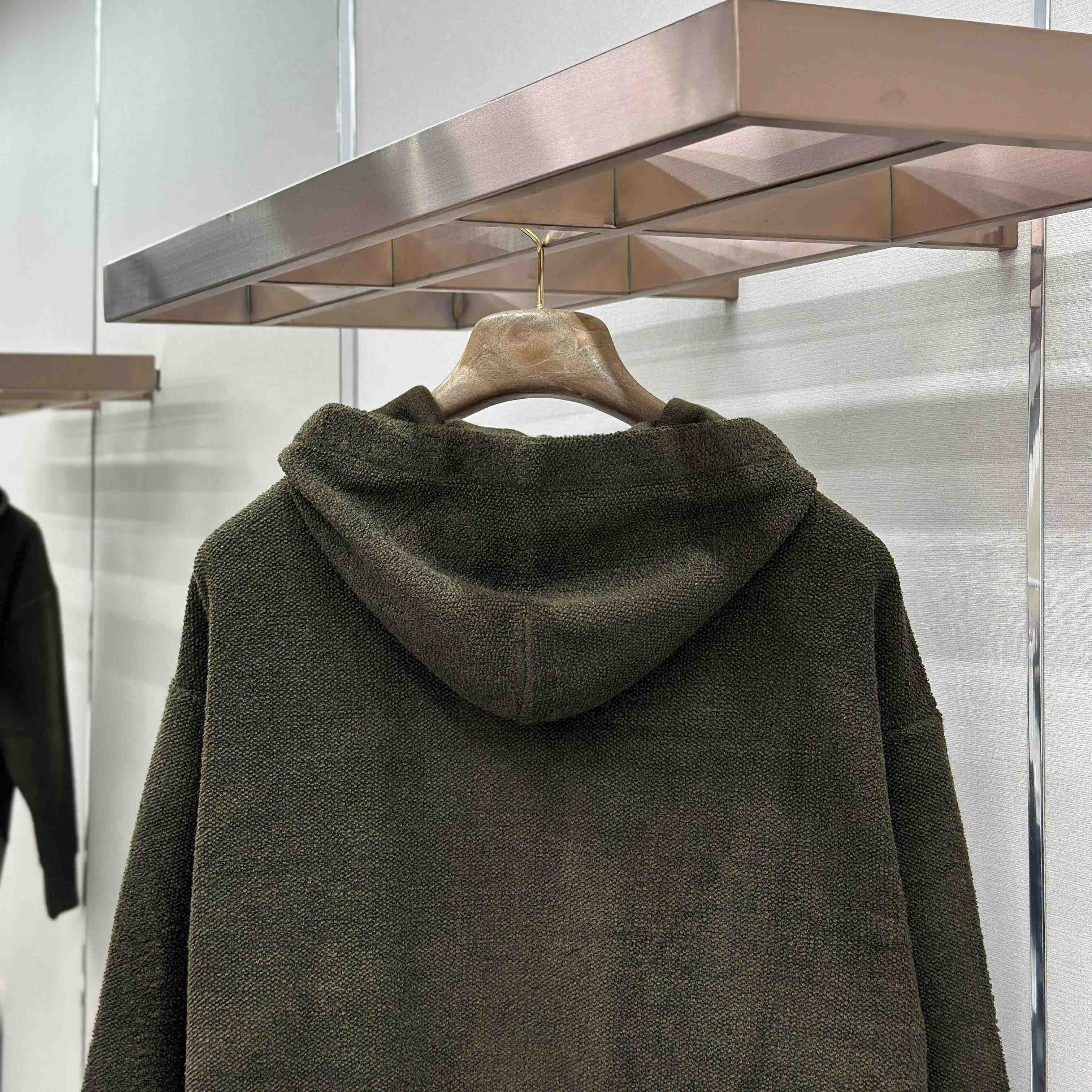 Loewe Anagram Zip-up Hoodie In Wool - DesignerGu