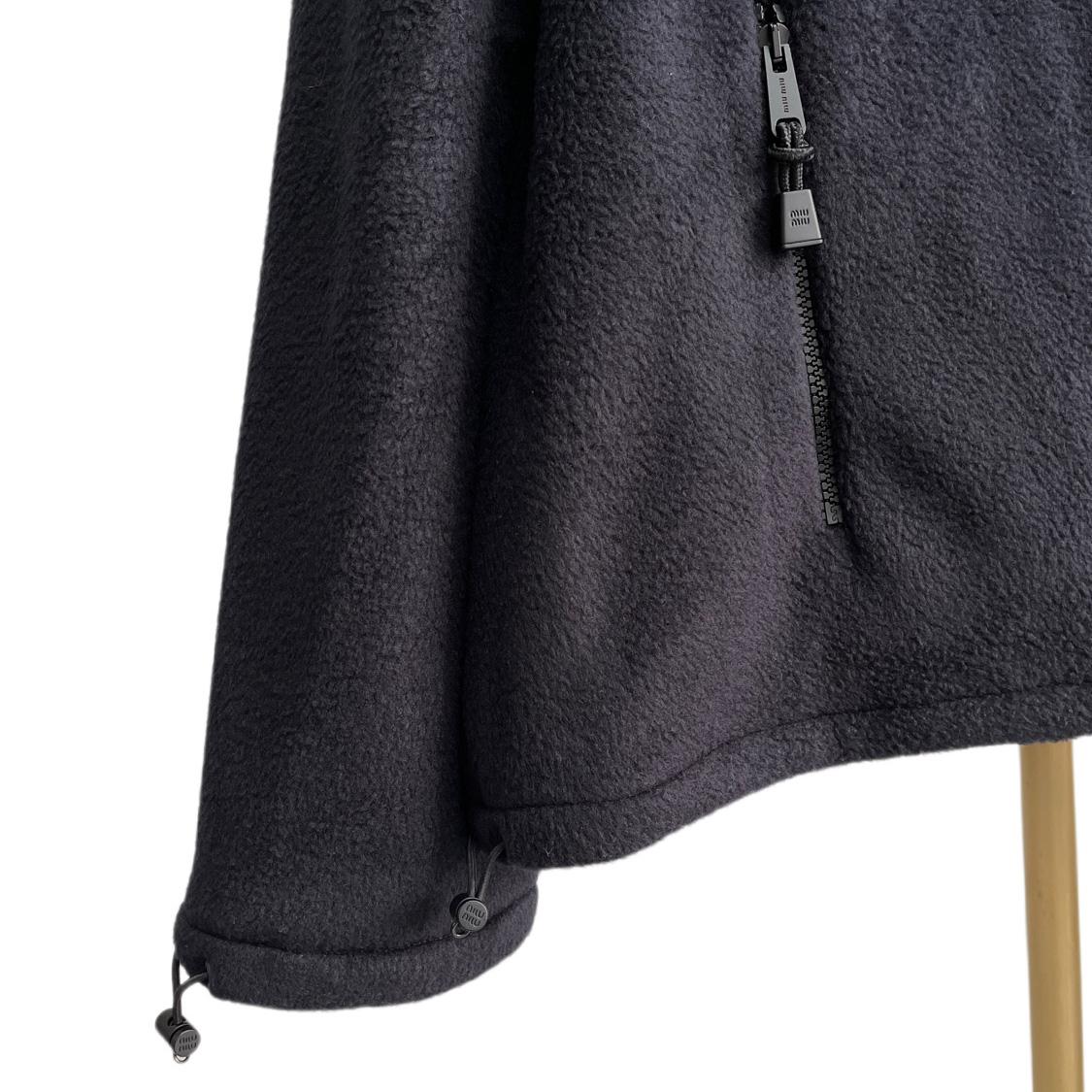 Miu Miu Cotton Fleece Zipper Hoodie    80007 - DesignerGu