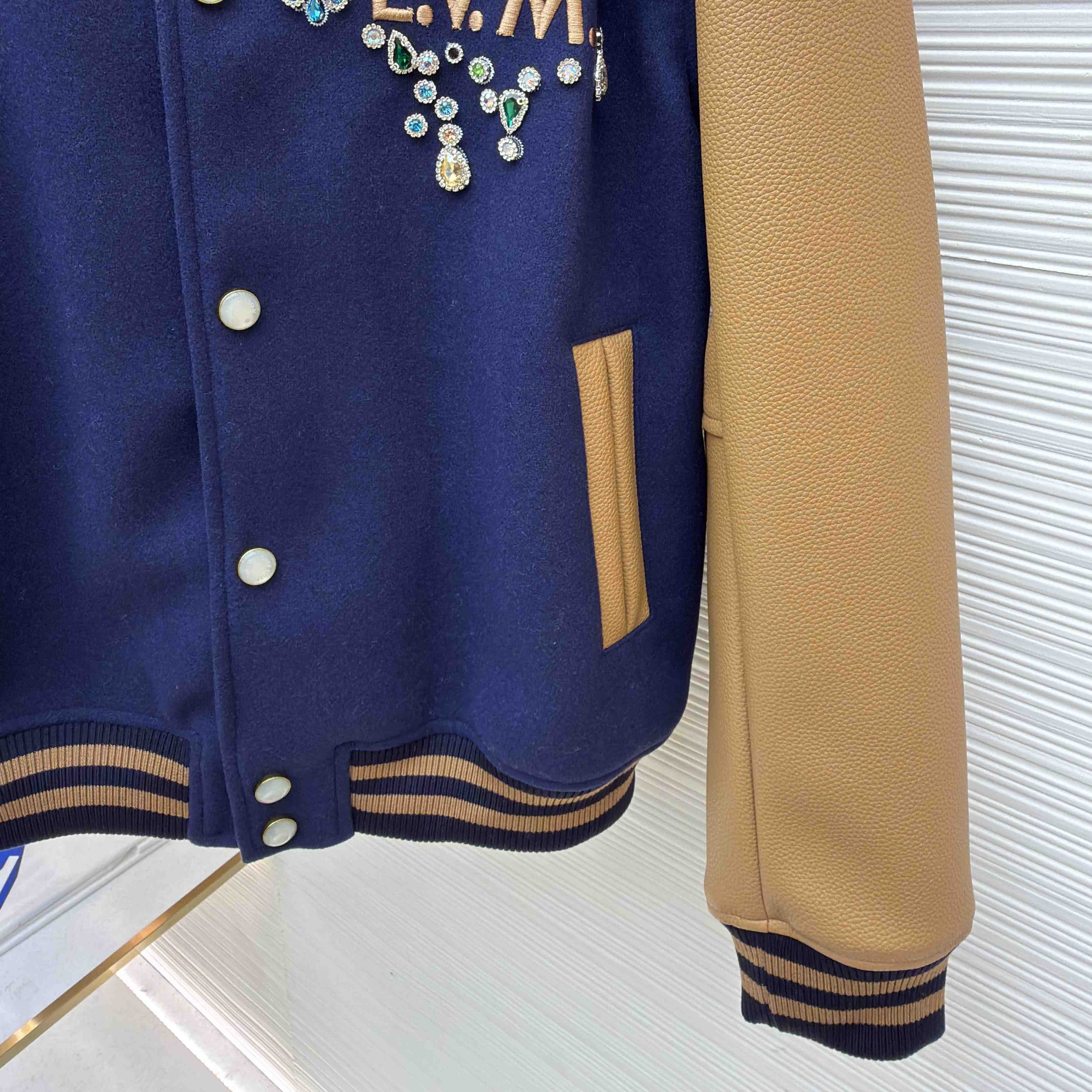 Louis Vuitton Embellished Varsity Jacket   1AJUZ7 - DesignerGu